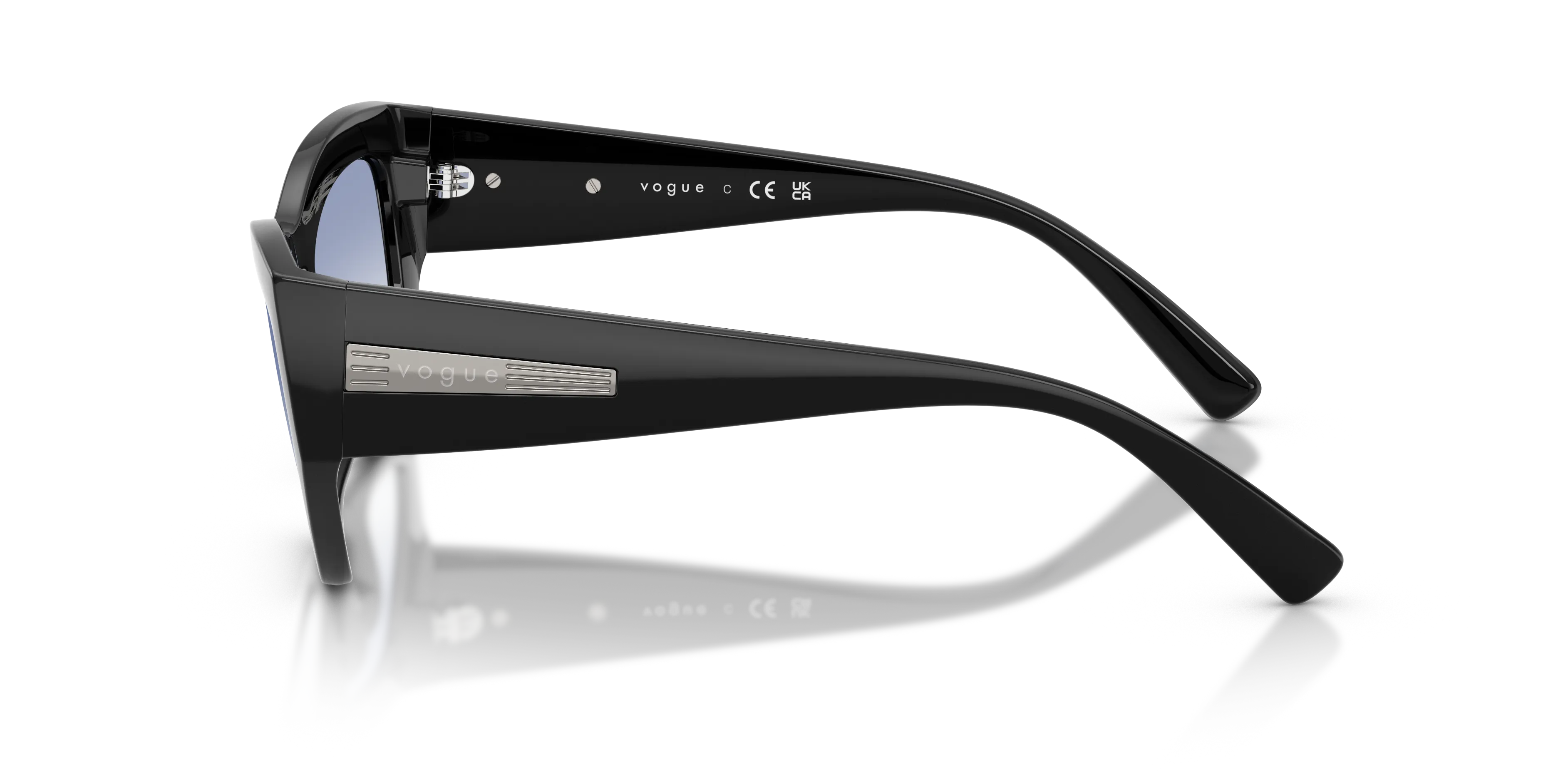 VOGUE EYEWEAR VO5607S W44/19 Occhiali da sole Nylon Nero Blu Geometrica Normale Sfumato - immagine 4