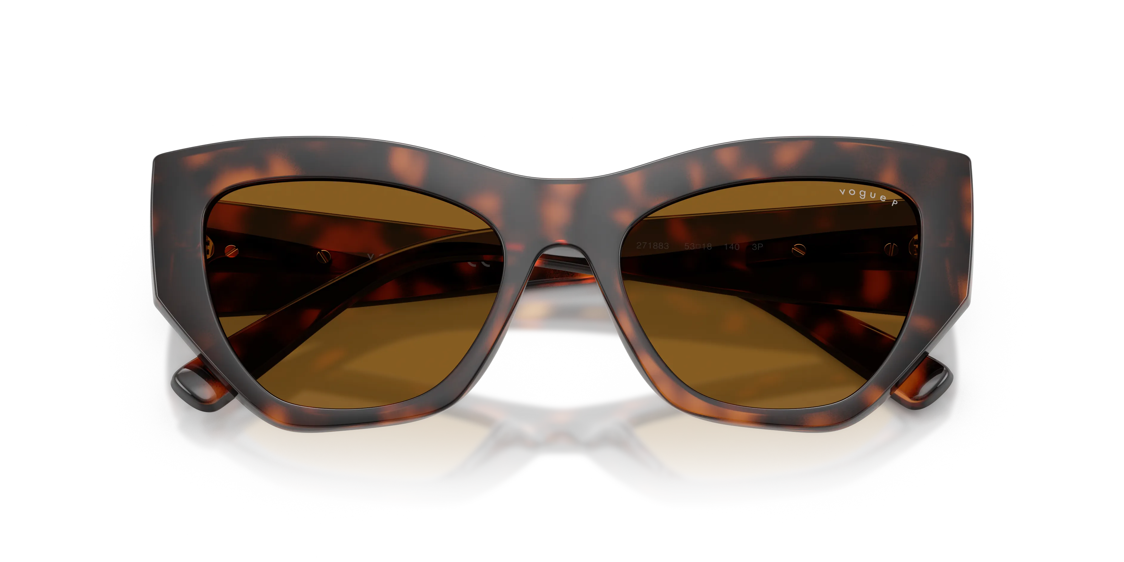 VOGUE EYEWEAR VO5607S 271883 Occhiali da sole Nylon Marrone Marrone Geometrica Polarizzata - immagine 2