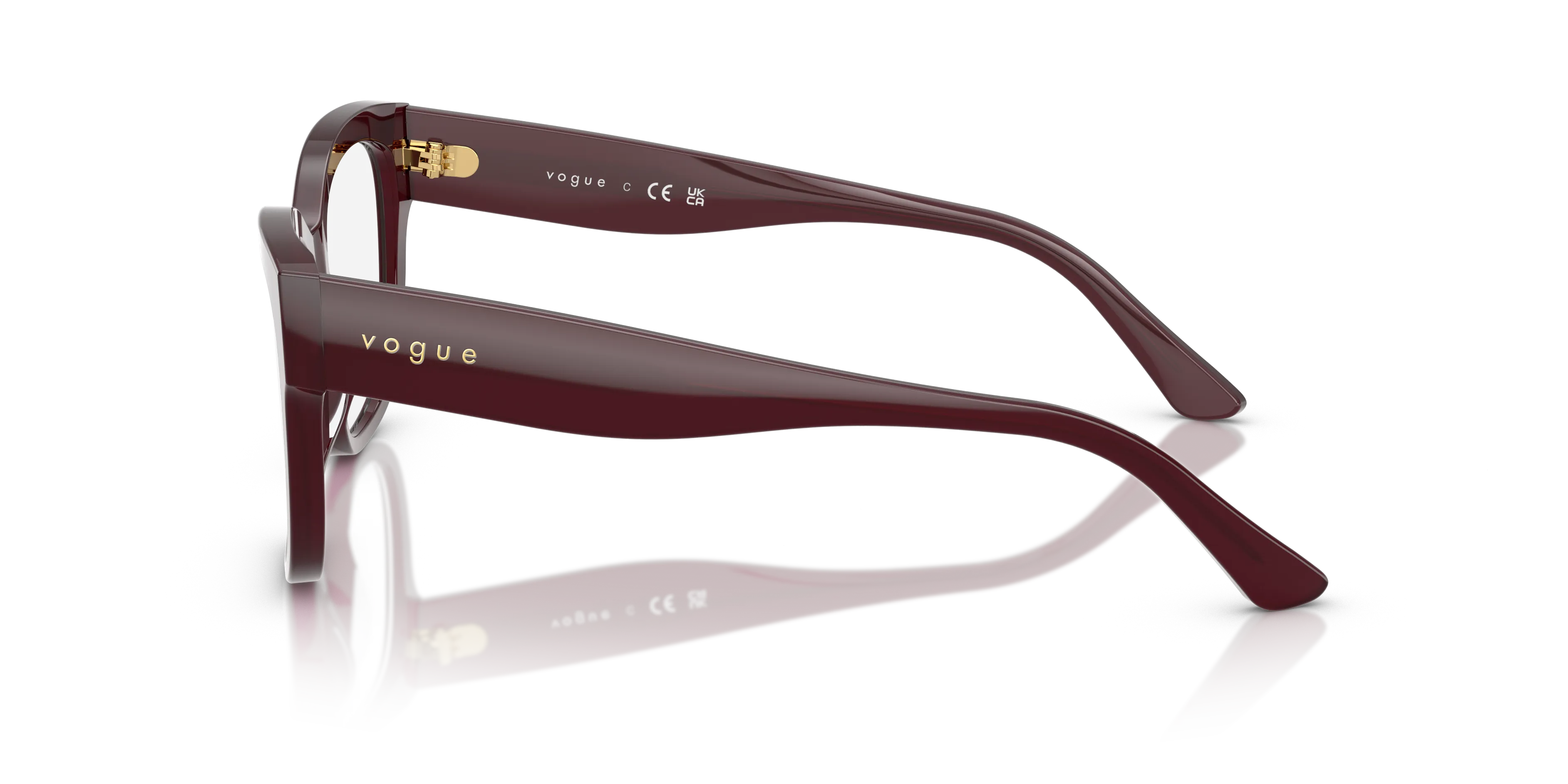 VOGUE EYEWEAR VO5605 2426 Montature da vista Acetato Rosso Squadrata Normale - immagine 4