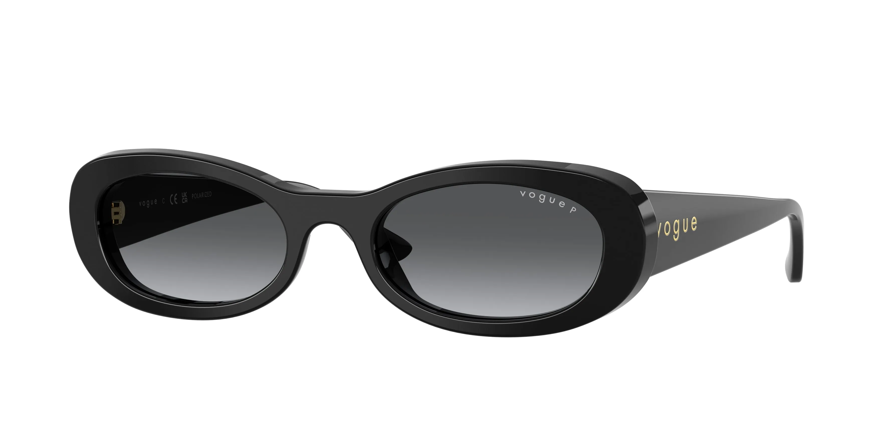 VOGUE EYEWEAR VO5582S W44/T3 Occhiali da sole Acetato Nero Grigio Rotonda Polarizzata Sfumato - immagine 1