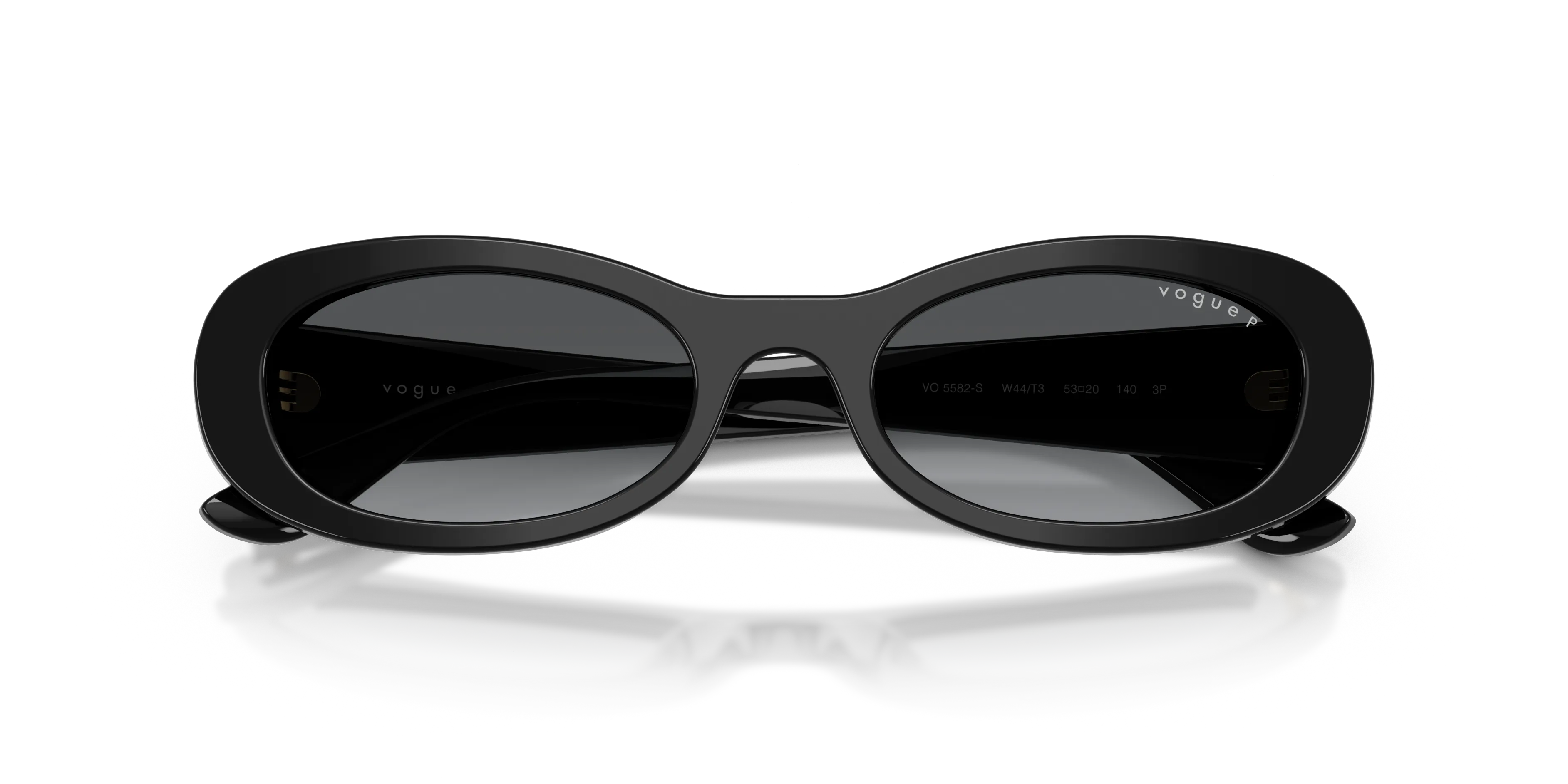 VOGUE EYEWEAR VO5582S W44/T3 Occhiali da sole Acetato Nero Grigio Rotonda Polarizzata Sfumato - immagine 2