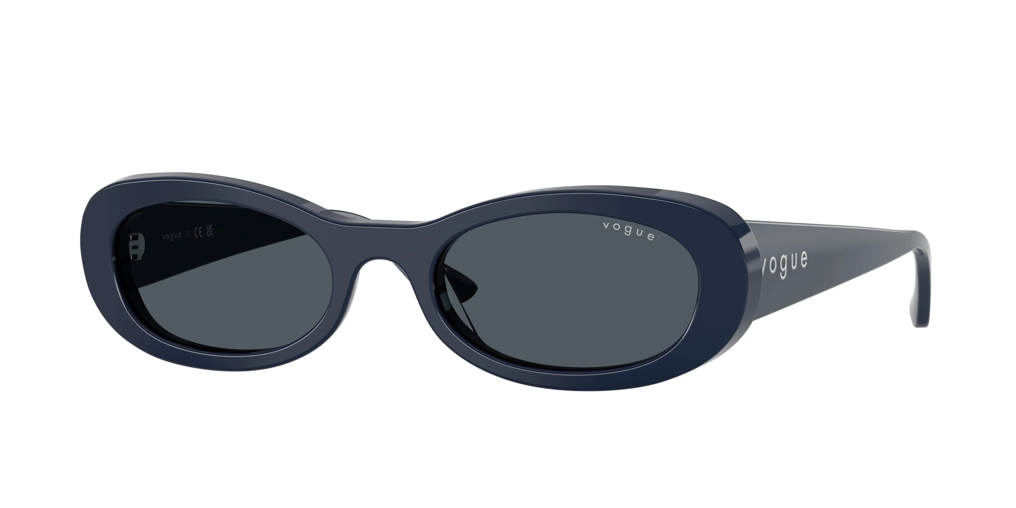 VOGUE EYEWEAR VO5582S 324087 Occhiali da sole Acetato Blu Grigio Rotonda Normale - immagine 1