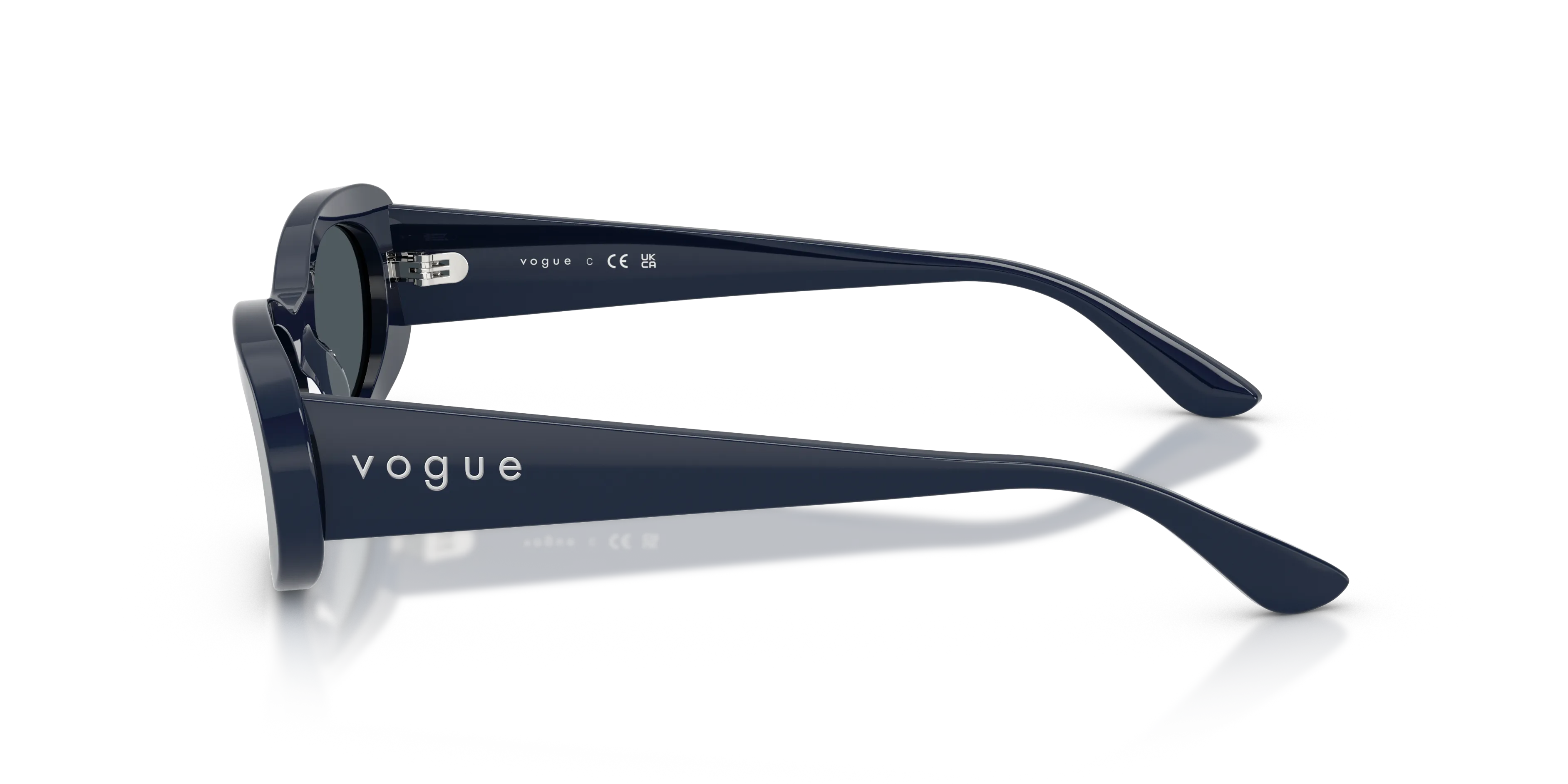 VOGUE EYEWEAR VO5582S 324087 Occhiali da sole Acetato Blu Grigio Rotonda Normale - immagine 4