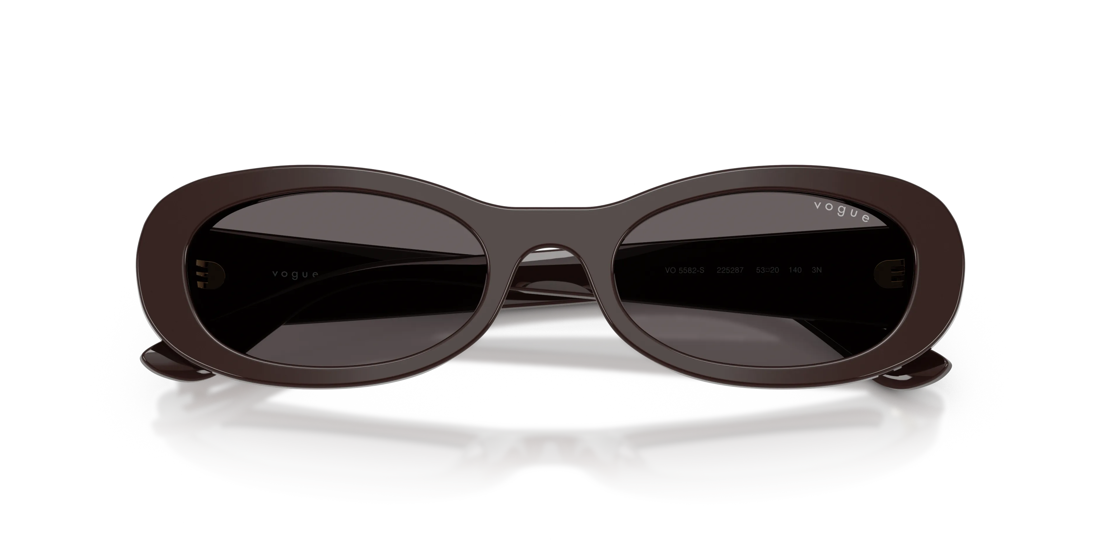 VOGUE EYEWEAR VO5582S 225287 Occhiali da sole Acetato Marrone Grigio Rotonda Normale - immagine 2