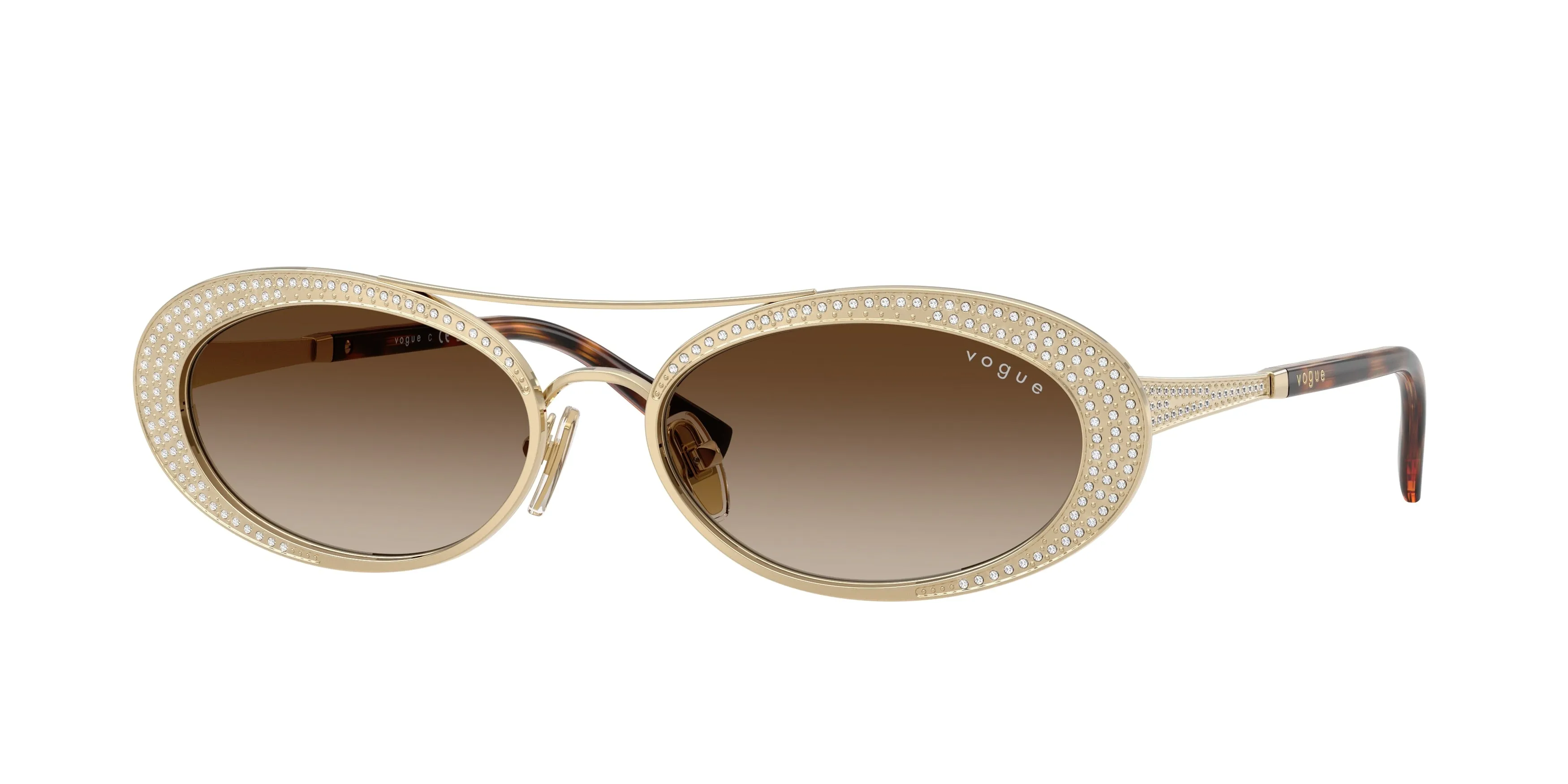 VOGUE EYEWEAR VO4348SB 848/13 Occhiali da sole Metallo Oro Marrone Rotonda Normale Sfumato - immagine 1