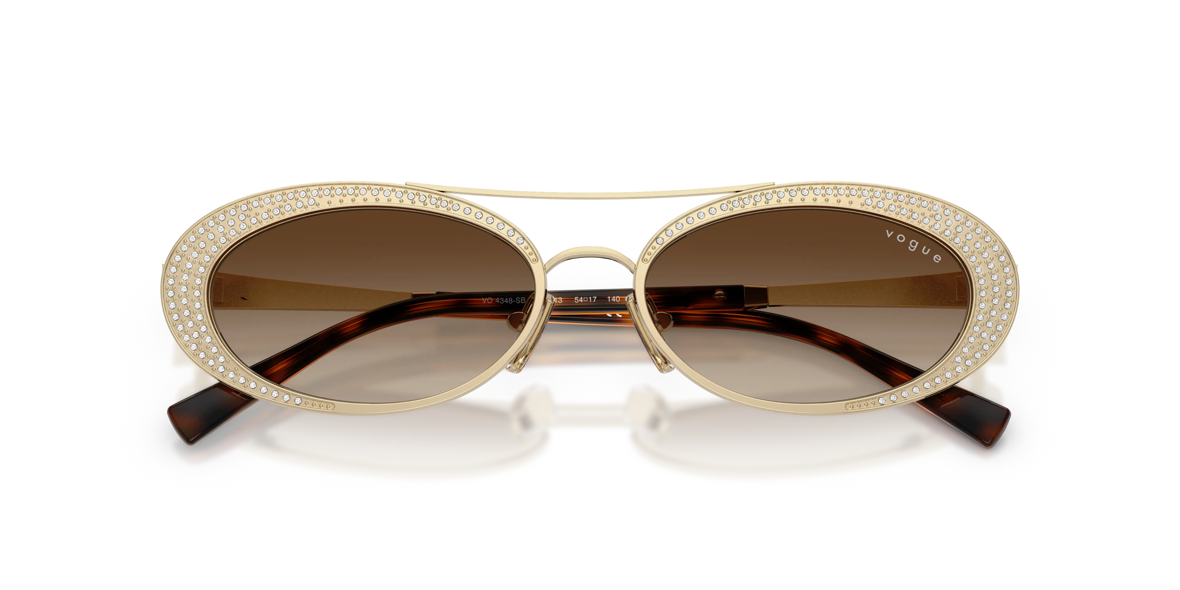 VOGUE EYEWEAR VO4348SB 848/13 Occhiali da sole Metallo Oro Marrone Rotonda Normale Sfumato - immagine 2