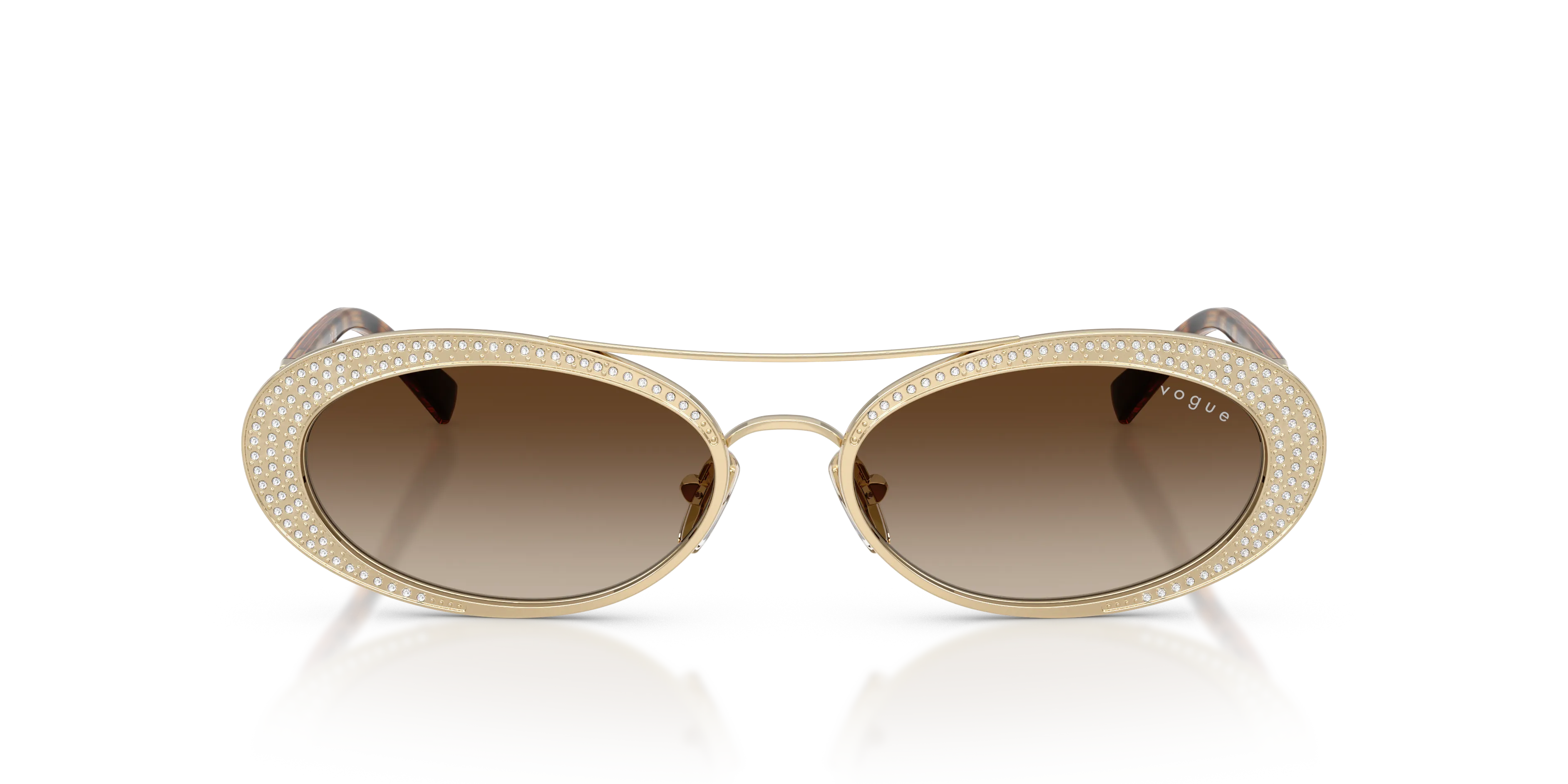 VOGUE EYEWEAR VO4348SB 848/13 Occhiali da sole Metallo Oro Marrone Rotonda Normale Sfumato - immagine 3