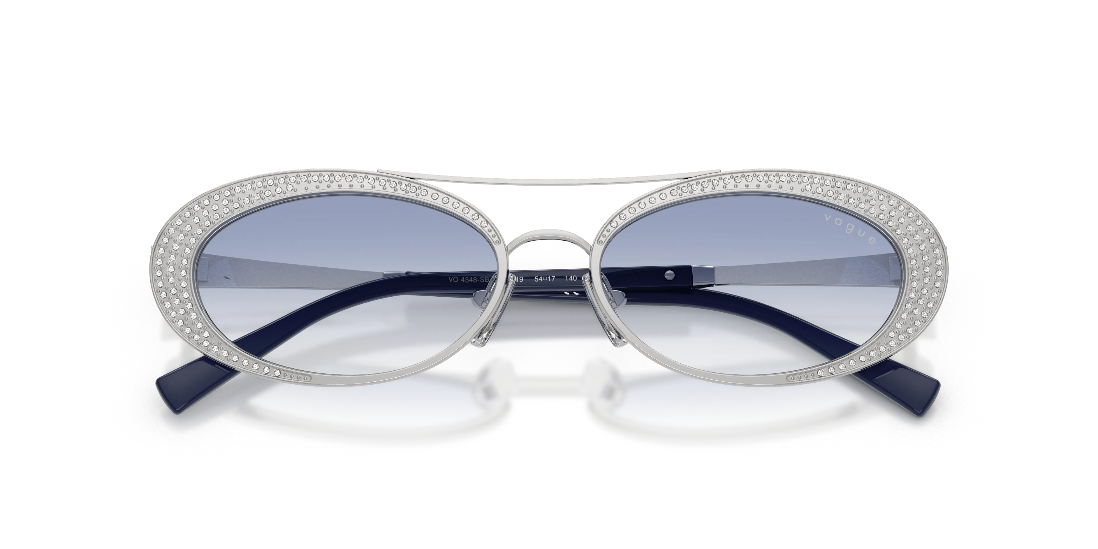 VOGUE EYEWEAR VO4348SB 323/19 Occhiali da sole Metallo Argento Blu Rotonda Normale Sfumato - immagine 2
