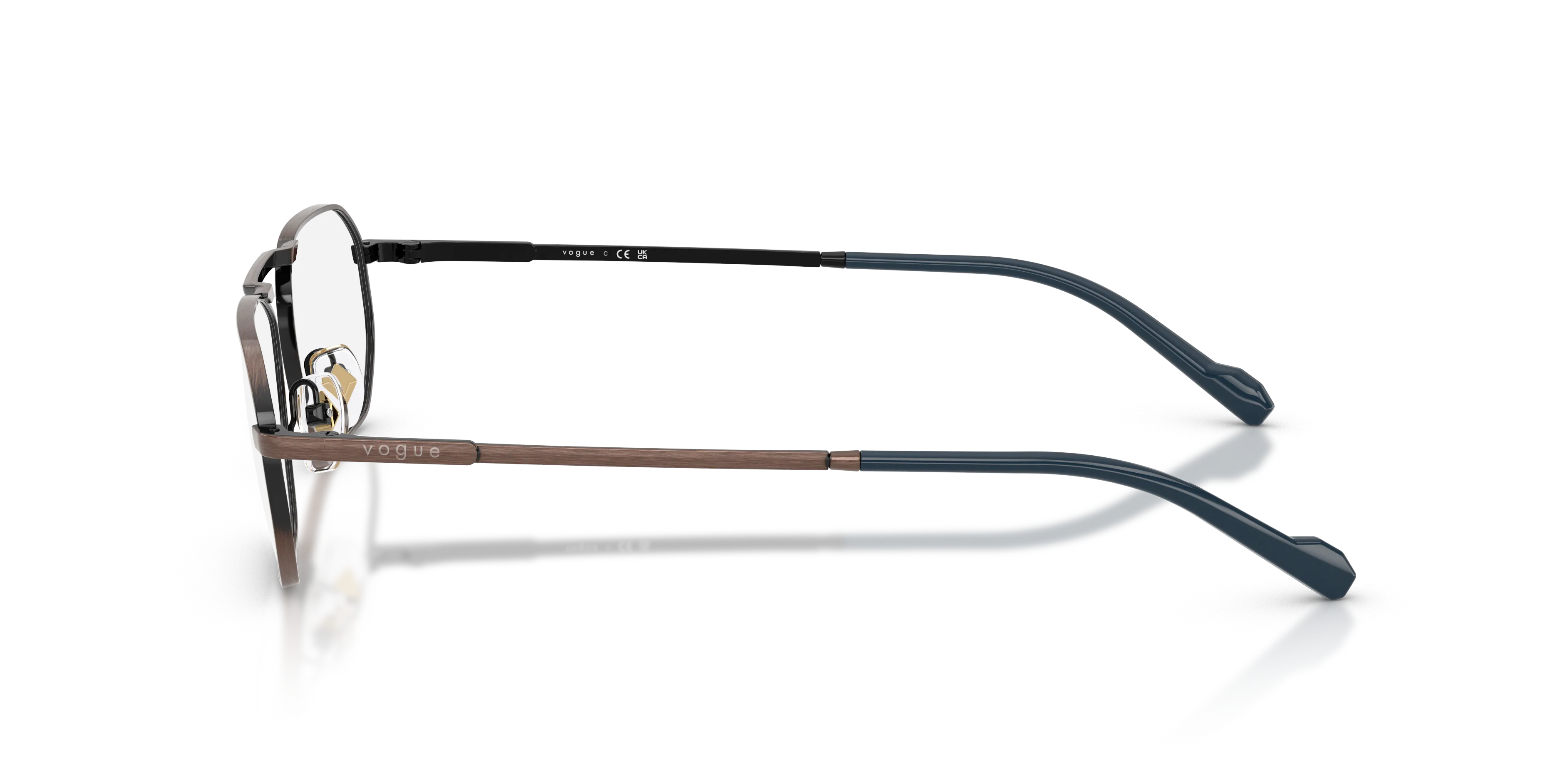 VOGUE EYEWEAR VO4347 5135 Montature da vista Metallo Marrone Geometrica Normale - immagine 4