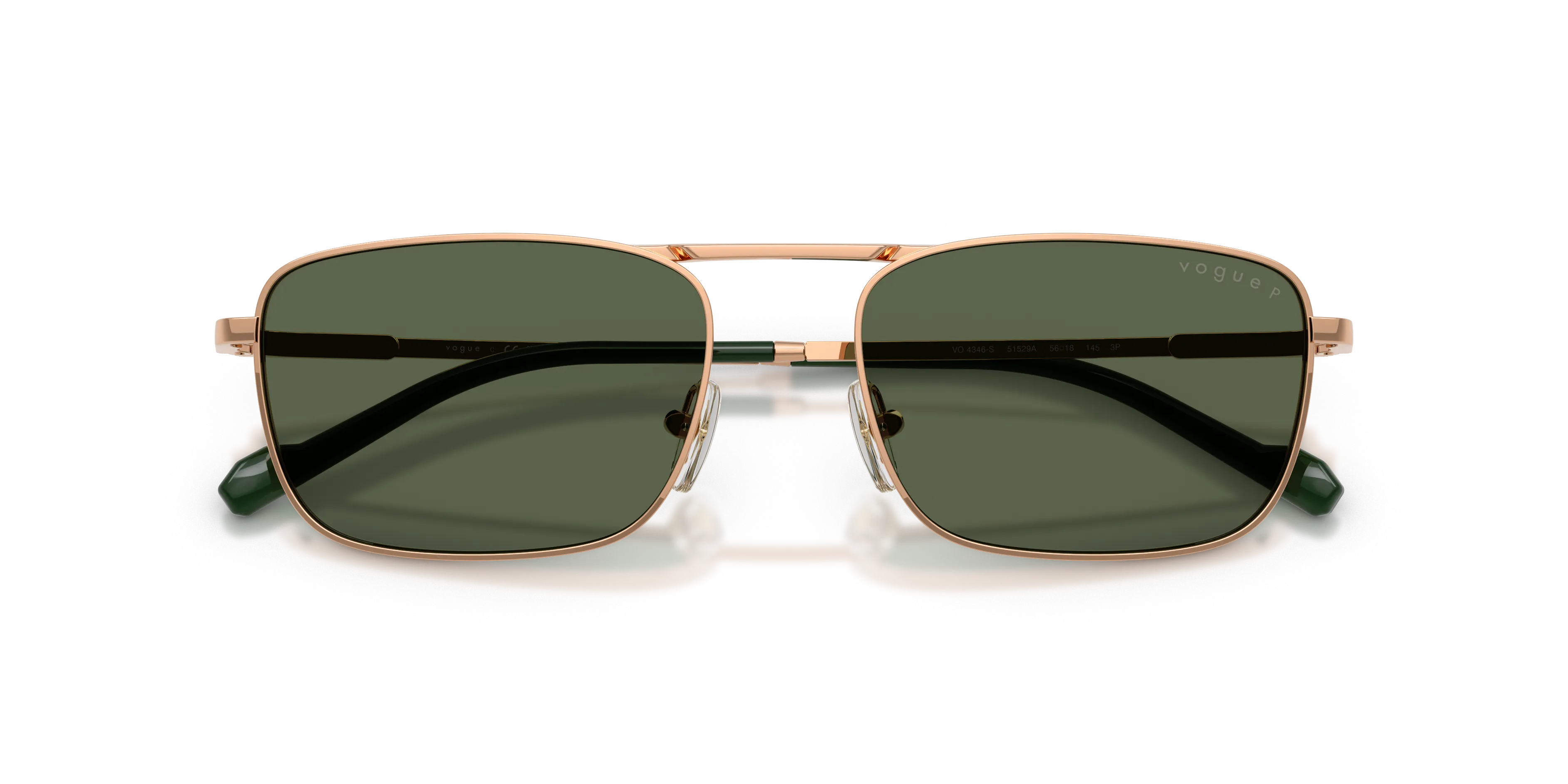VOGUE EYEWEAR VO4346S 51529A Occhiali da sole Metallo Oro Verde Pillow Polarizzata - immagine 2