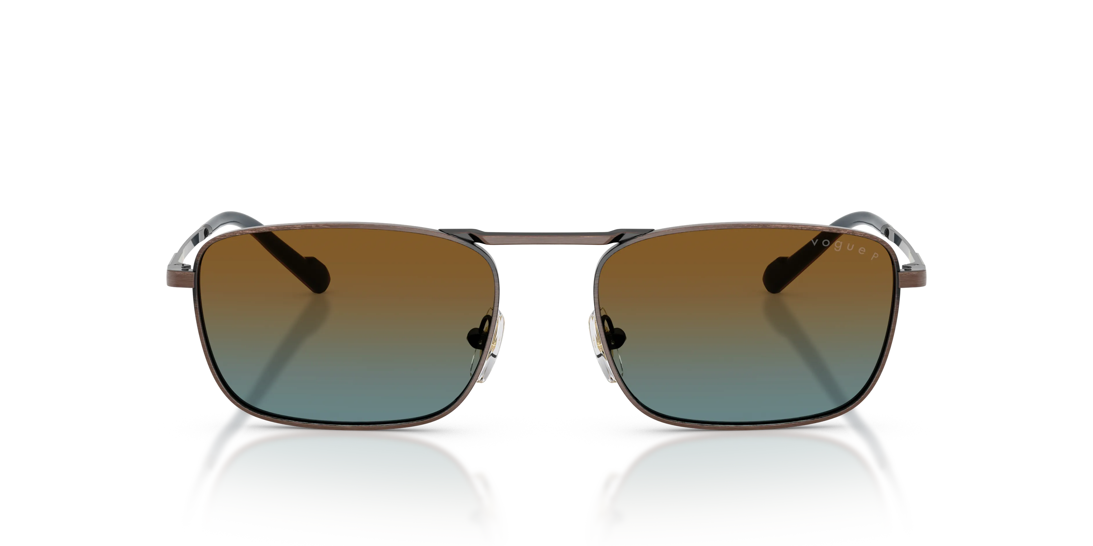 VOGUE EYEWEAR VO4346S 51351F Occhiali da sole Metallo Marrone Blu Pillow Polarizzata Sfumato - immagine 3