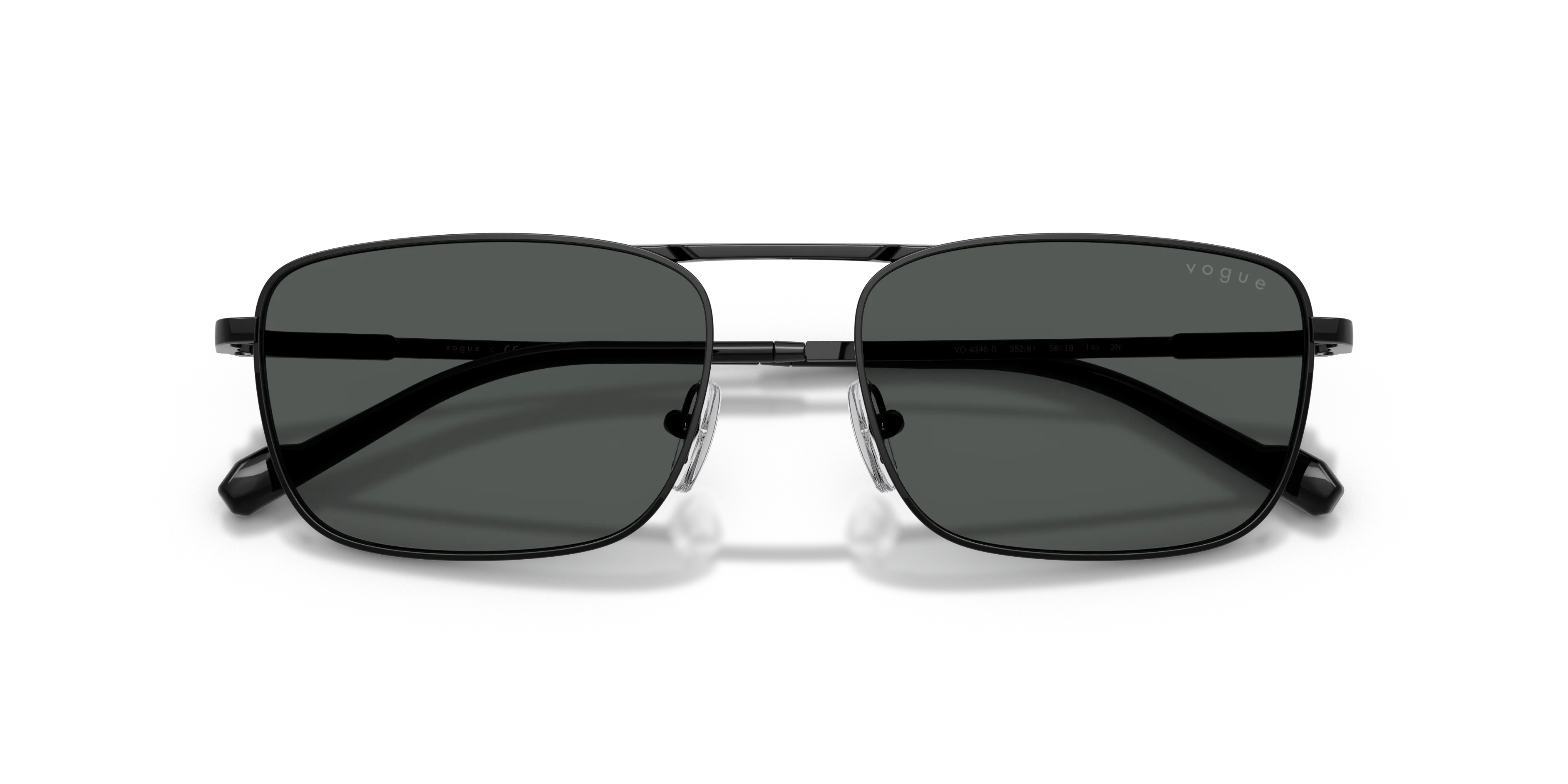 VOGUE EYEWEAR VO4346S 352/87 Occhiali da sole Metallo Nero Grigio Pillow Normale - immagine 2