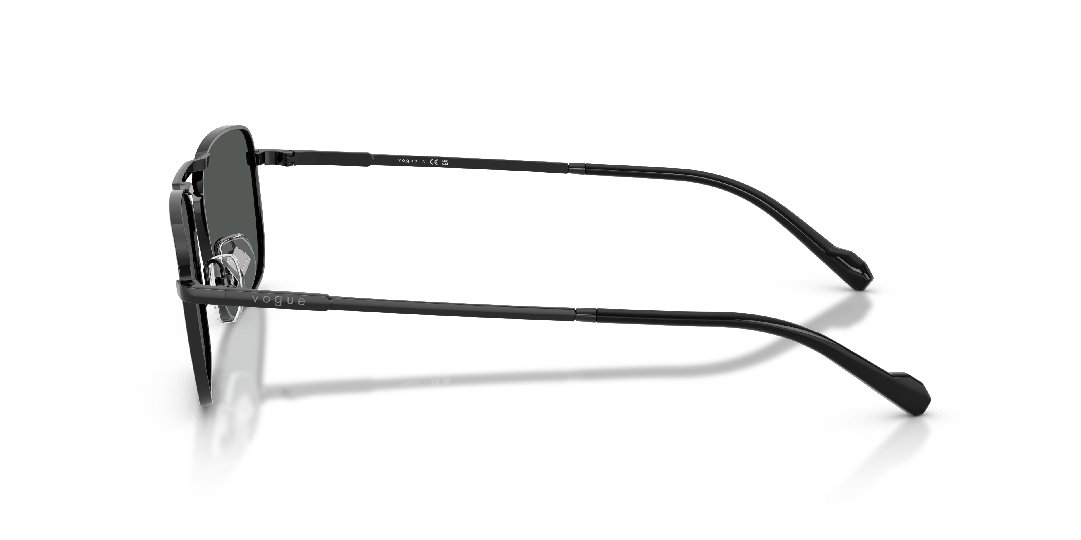 VOGUE EYEWEAR VO4346S 352/87 Occhiali da sole Metallo Nero Grigio Pillow Normale - immagine 4