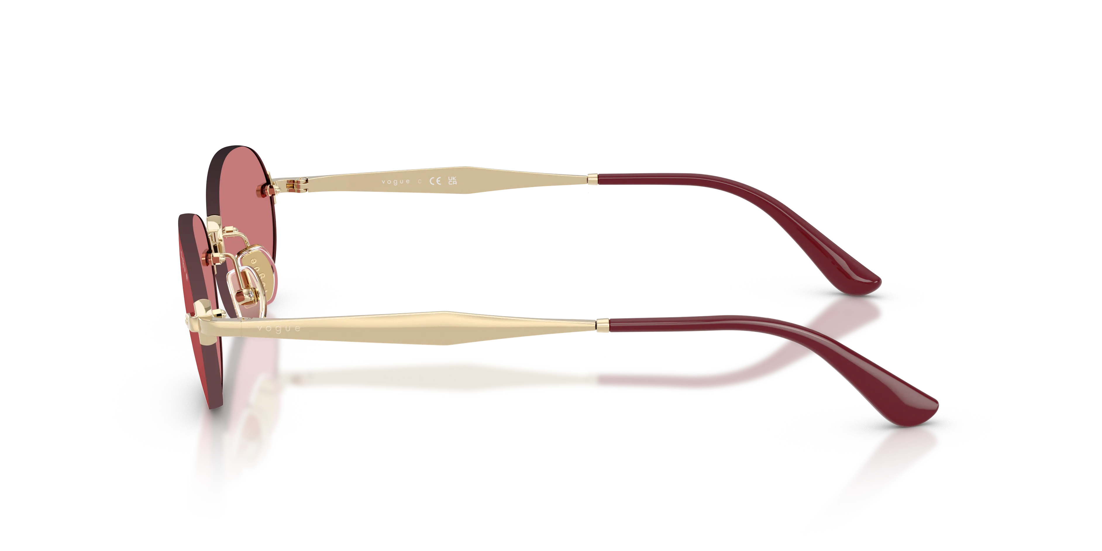 VOGUE EYEWEAR VO4342S 848/75 Occhiali da sole Metallo Oro Rosso Rotonda Normale - immagine 4