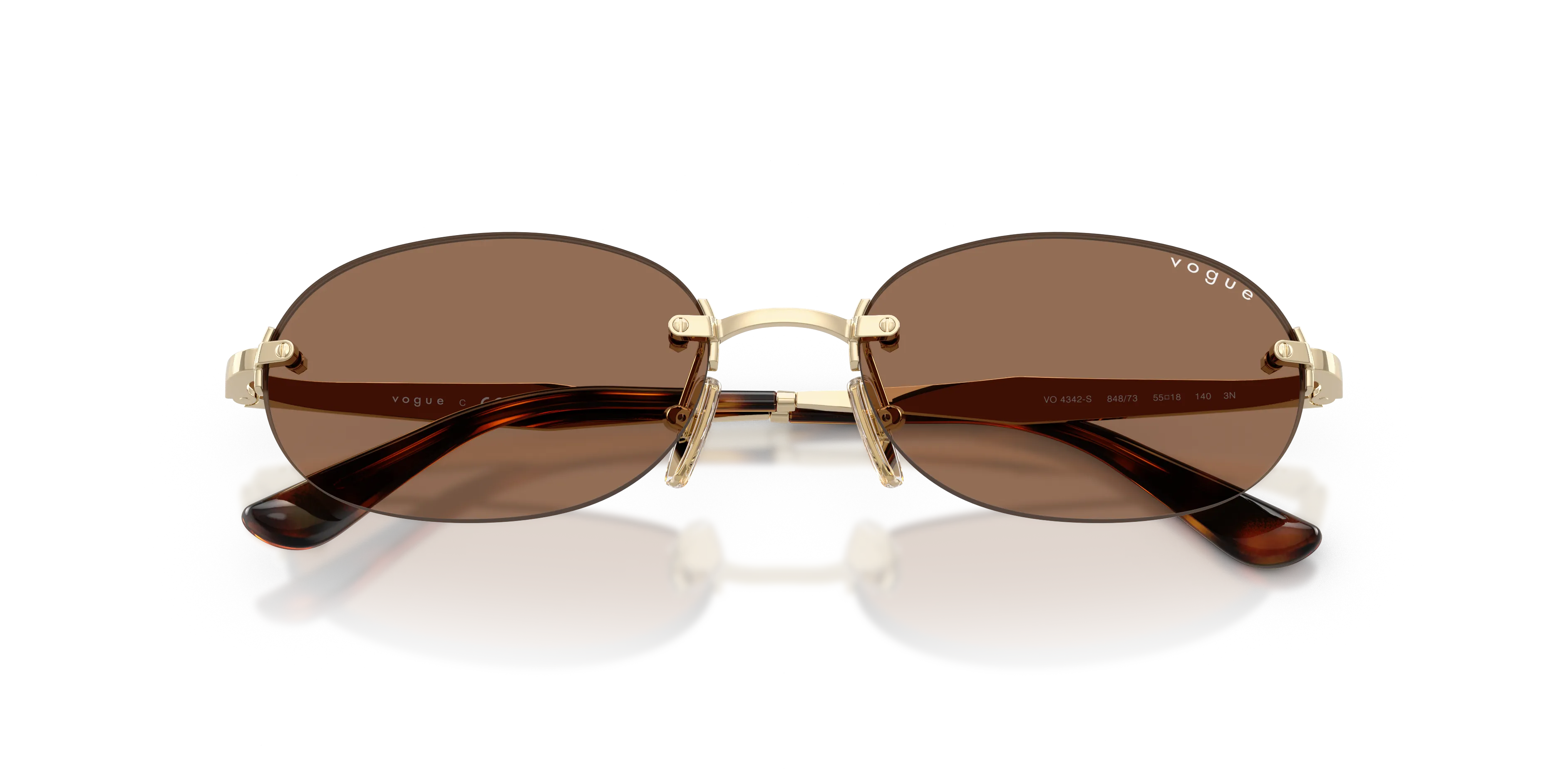VOGUE EYEWEAR VO4342S 848/73 Occhiali da sole Metallo Oro Marrone Rotonda Normale - immagine 2