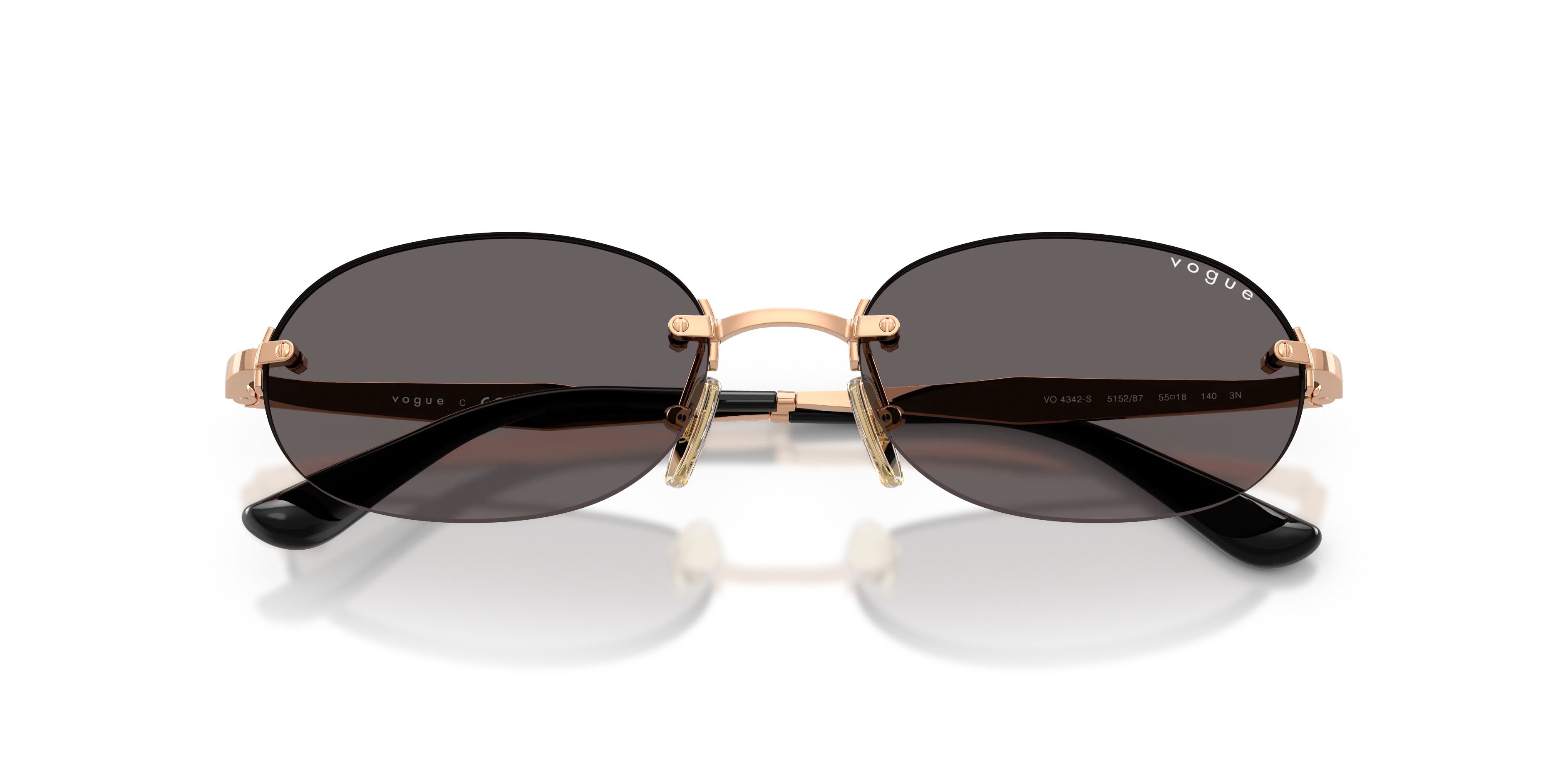 VOGUE EYEWEAR VO4342S 515287 Occhiali da sole Metallo Oro Grigio Rotonda Normale - immagine 2