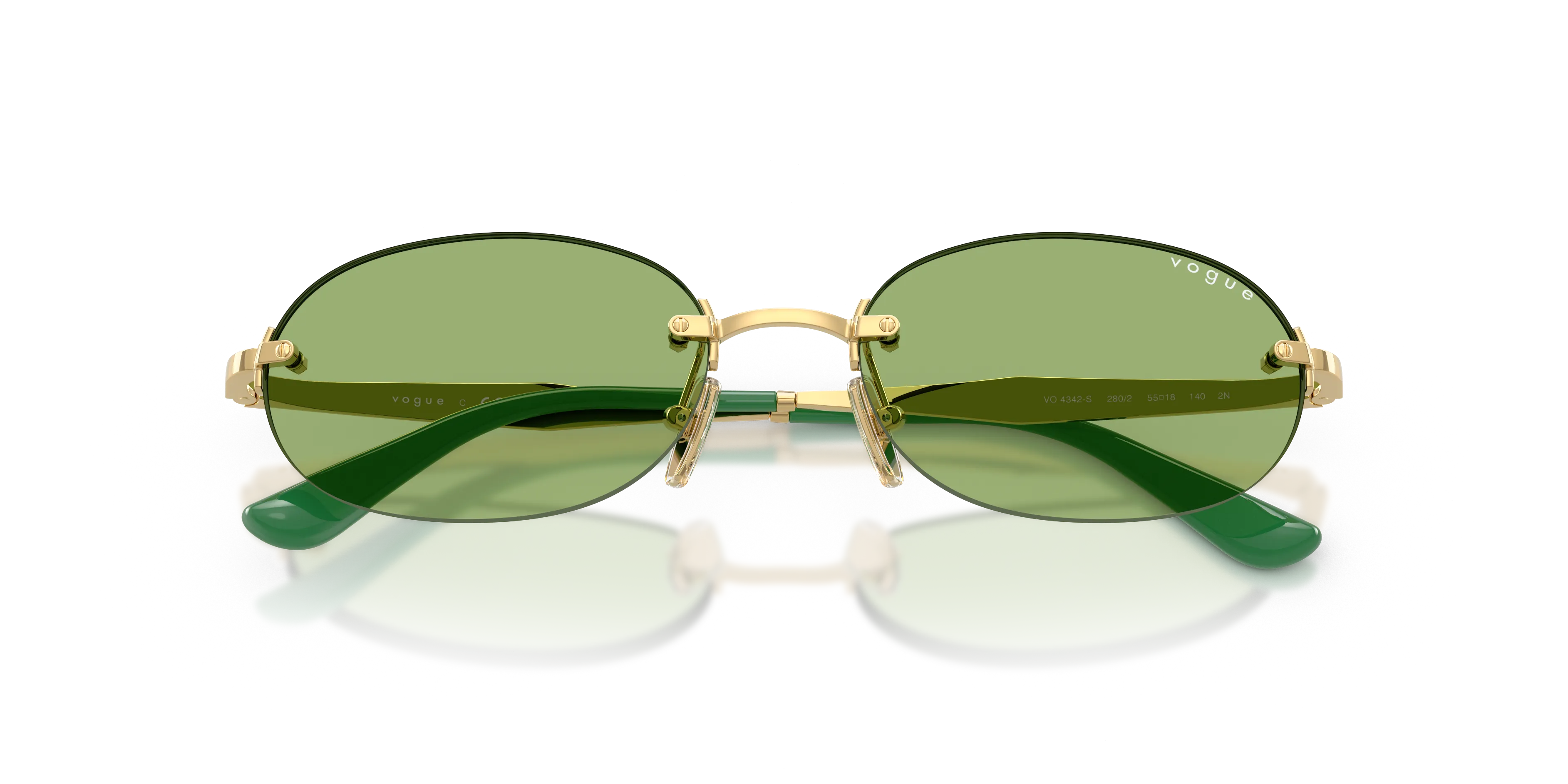 VOGUE EYEWEAR VO4342S 280/2 Occhiali da sole Metallo Oro Verde Rotonda Normale - immagine 2