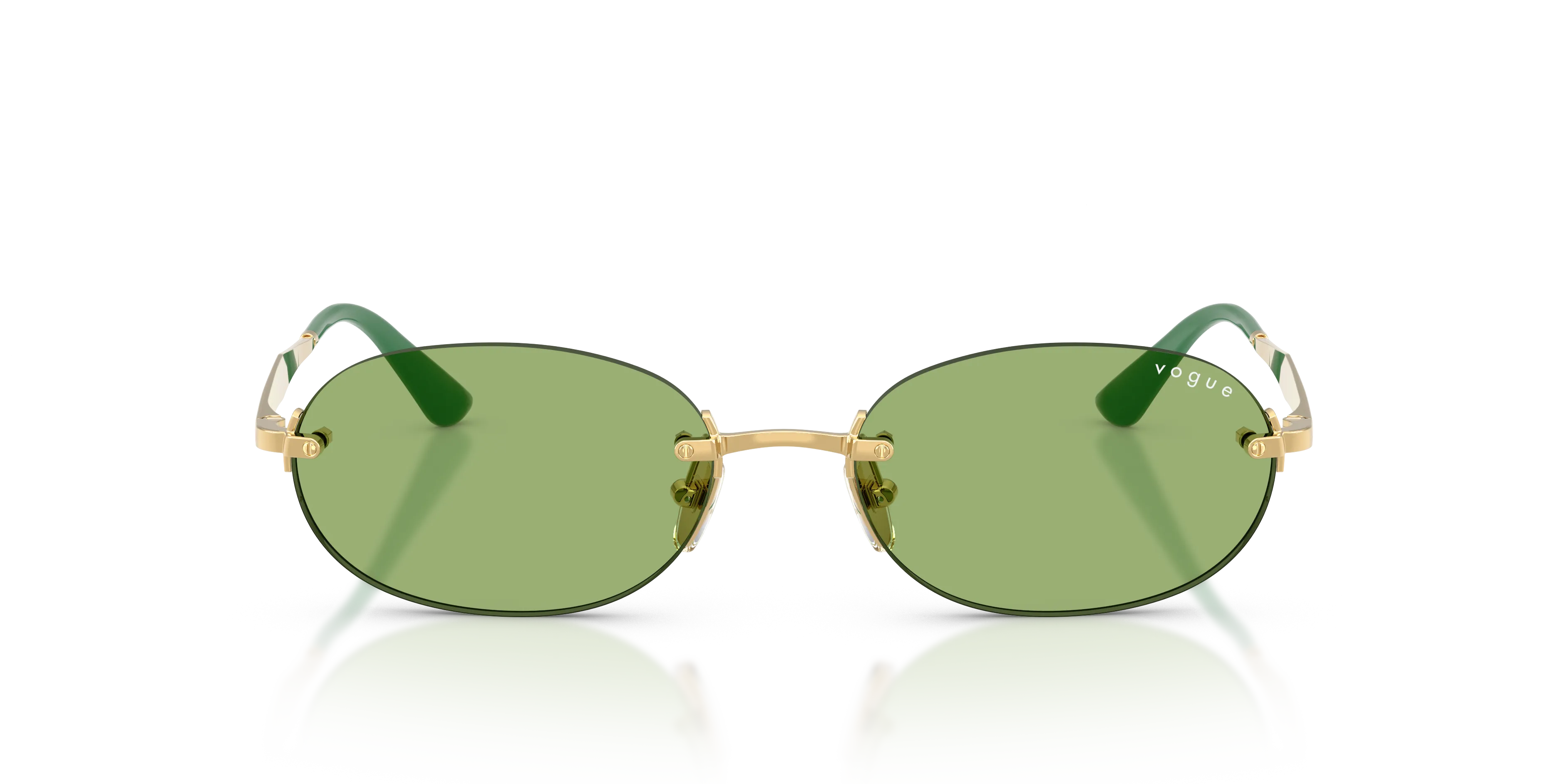 VOGUE EYEWEAR VO4342S 280/2 Occhiali da sole Metallo Oro Verde Rotonda Normale - immagine 3