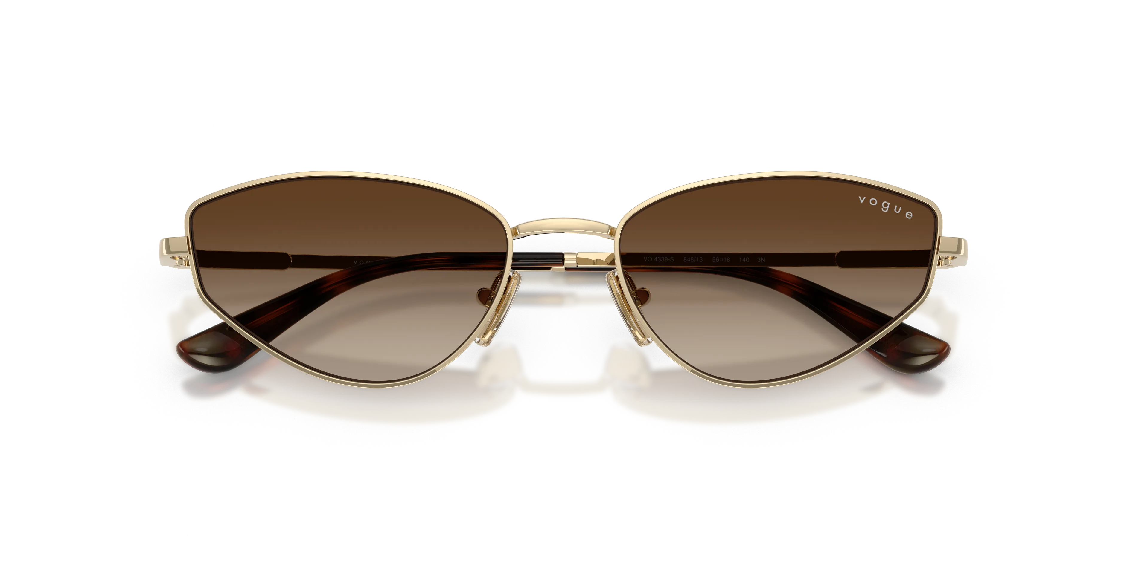 VOGUE EYEWEAR VO4339S 848/13 Occhiali da sole Metallo Oro Marrone Cat Eye Normale Sfumato - immagine 2