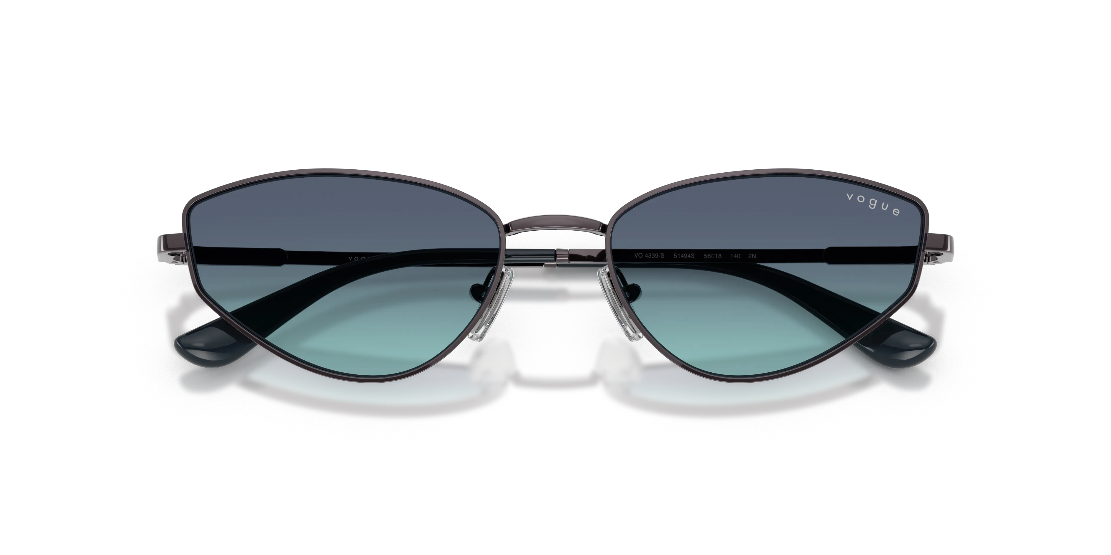 VOGUE EYEWEAR VO4339S 51494S Occhiali da sole Metallo Viola Blu Cat Eye Normale Sfumato - immagine 2