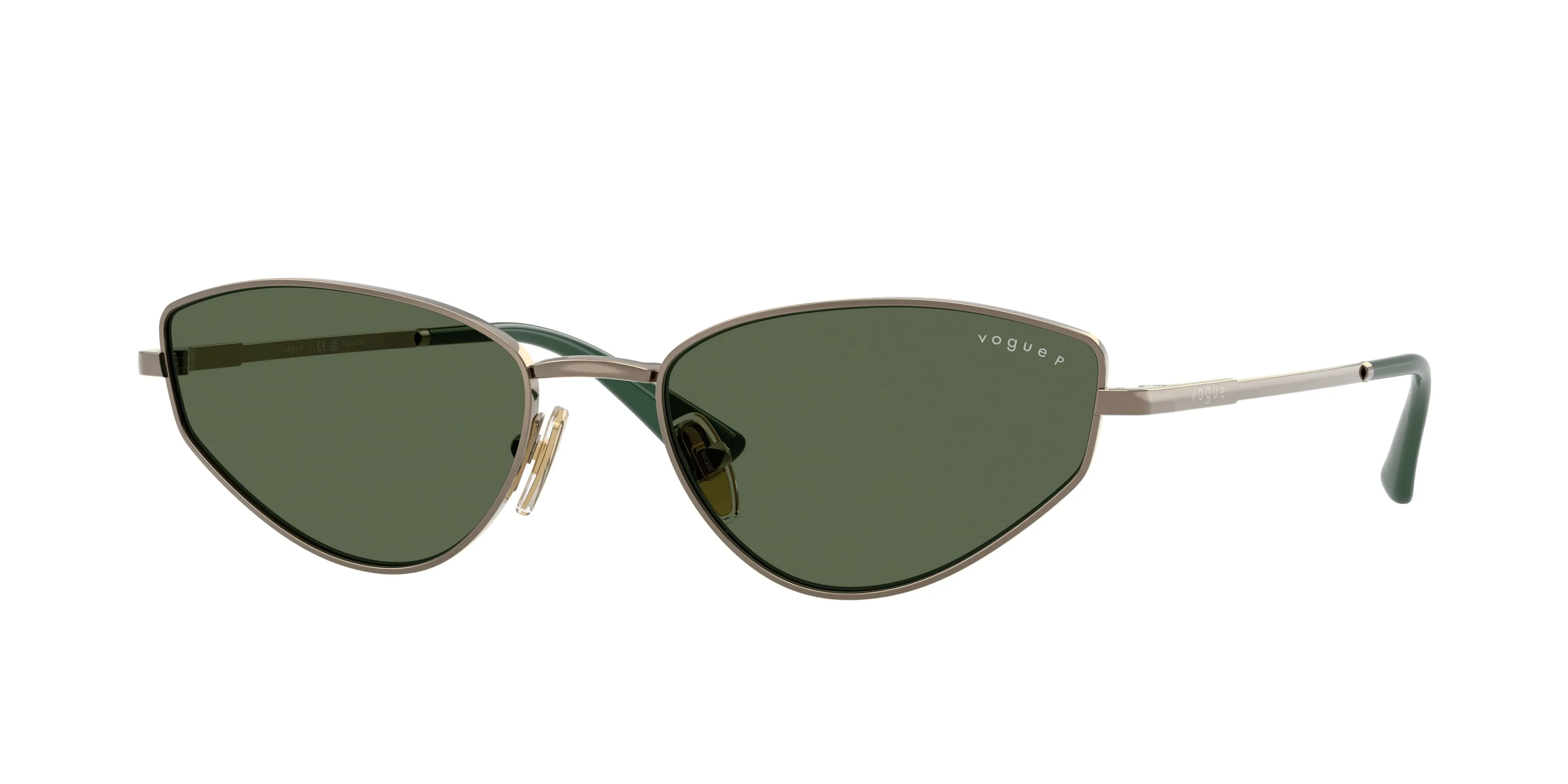VOGUE EYEWEAR VO4339S 51389A Occhiali da sole Metallo Marrone Verde Cat Eye Polarizzata - immagine 1