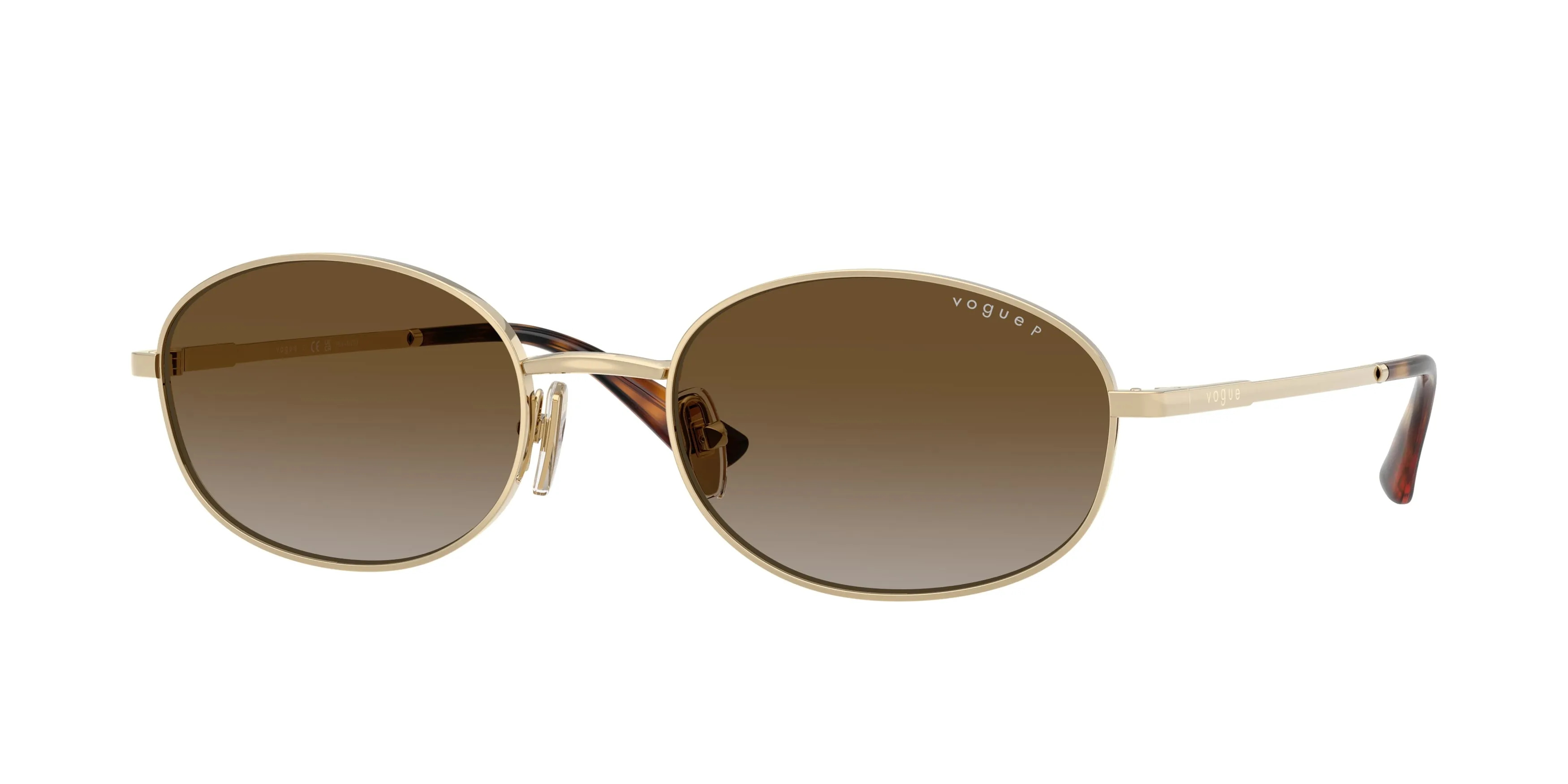 VOGUE EYEWEAR VO4323S 848/T5 Occhiali da sole Metallo Oro Grigio Rotonda Polarizzata Sfumato - immagine 1