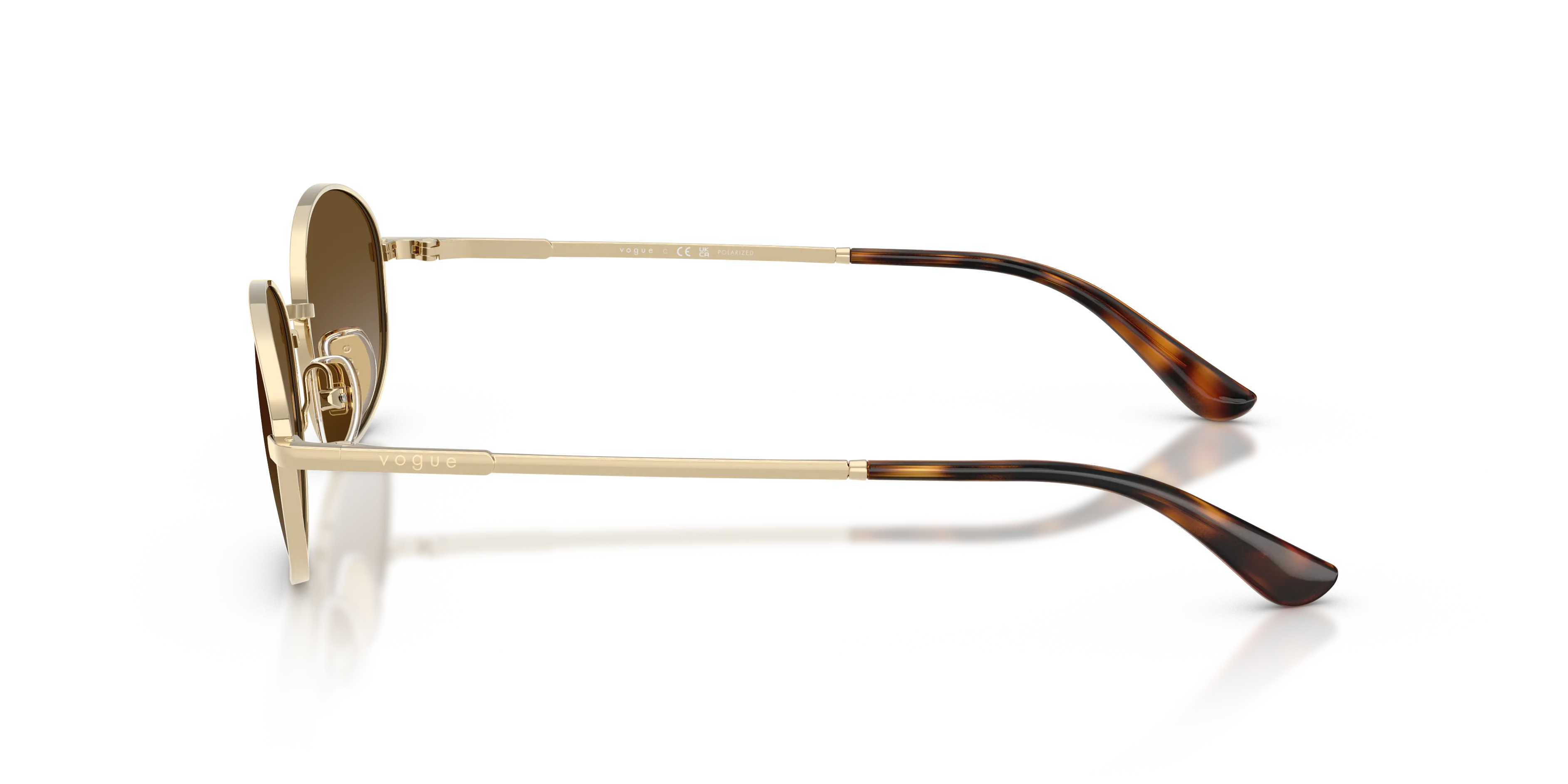 VOGUE EYEWEAR VO4323S 848/T5 Occhiali da sole Metallo Oro Grigio Rotonda Polarizzata Sfumato - immagine 4