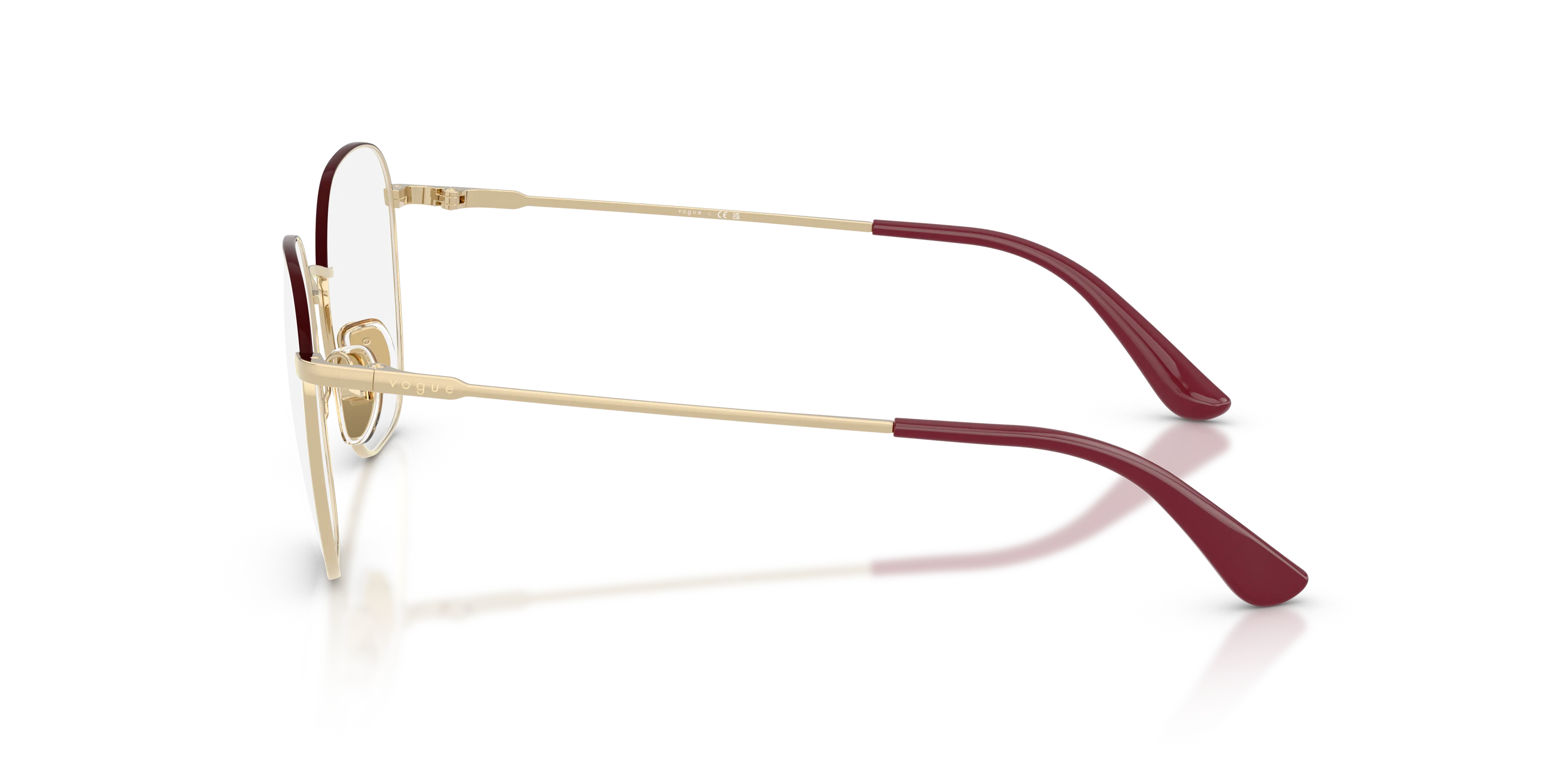 VOGUE EYEWEAR VO4178 5208 Montature da vista Metallo Rosso Squadrata Normale - immagine 4