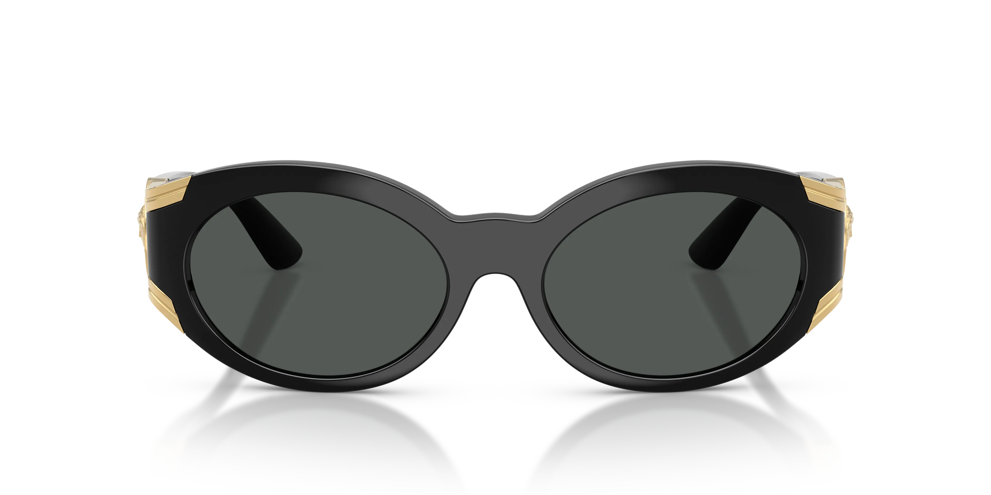 Versace VE4503U GB1/87 Occhiali da sole Iniettato Nero Grigio Rotonda Normale - immagine 3