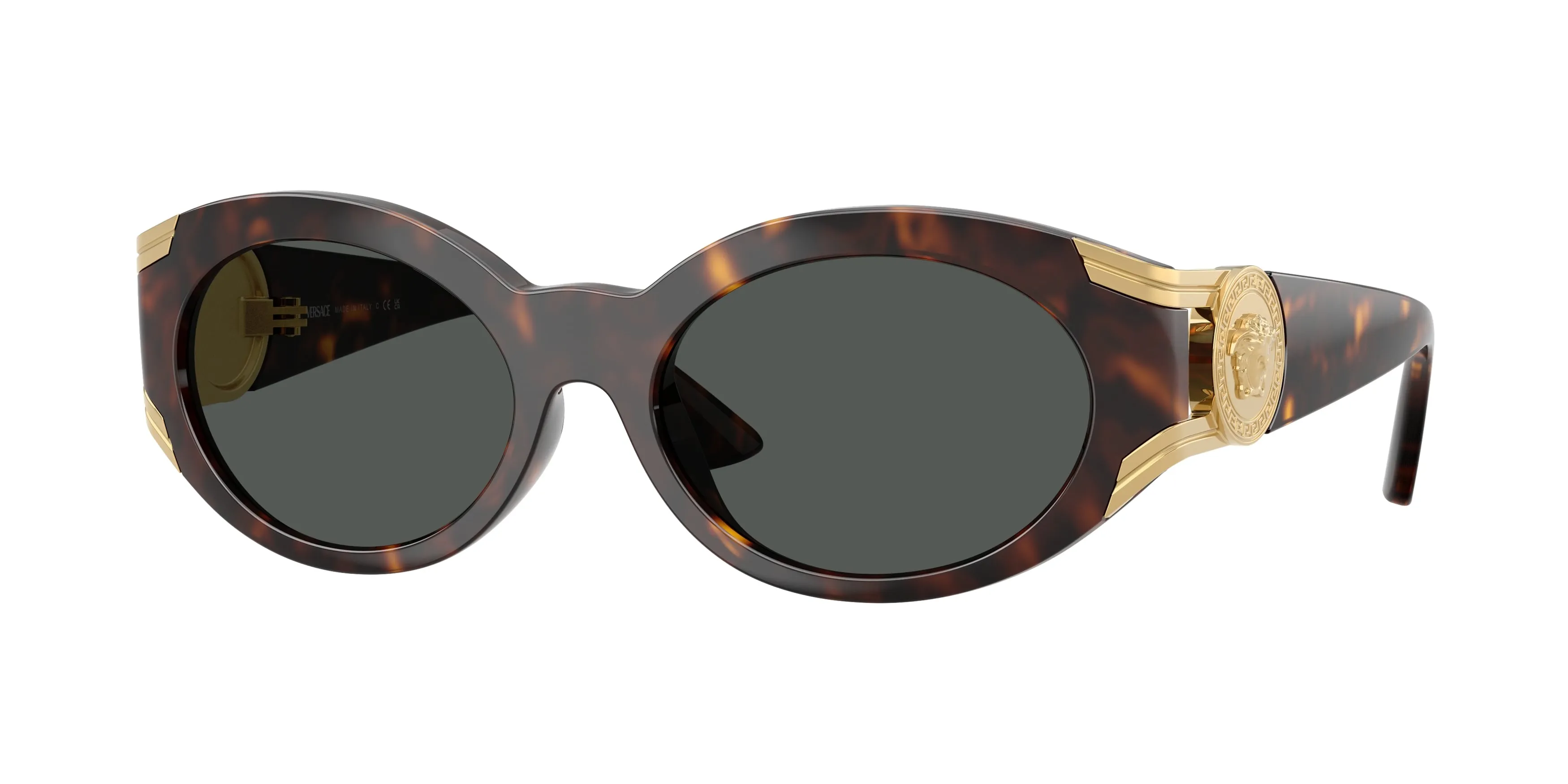 Versace VE4503U 108/87 Occhiali da sole Iniettato Tartaruga Grigio Rotonda Normale - immagine 1