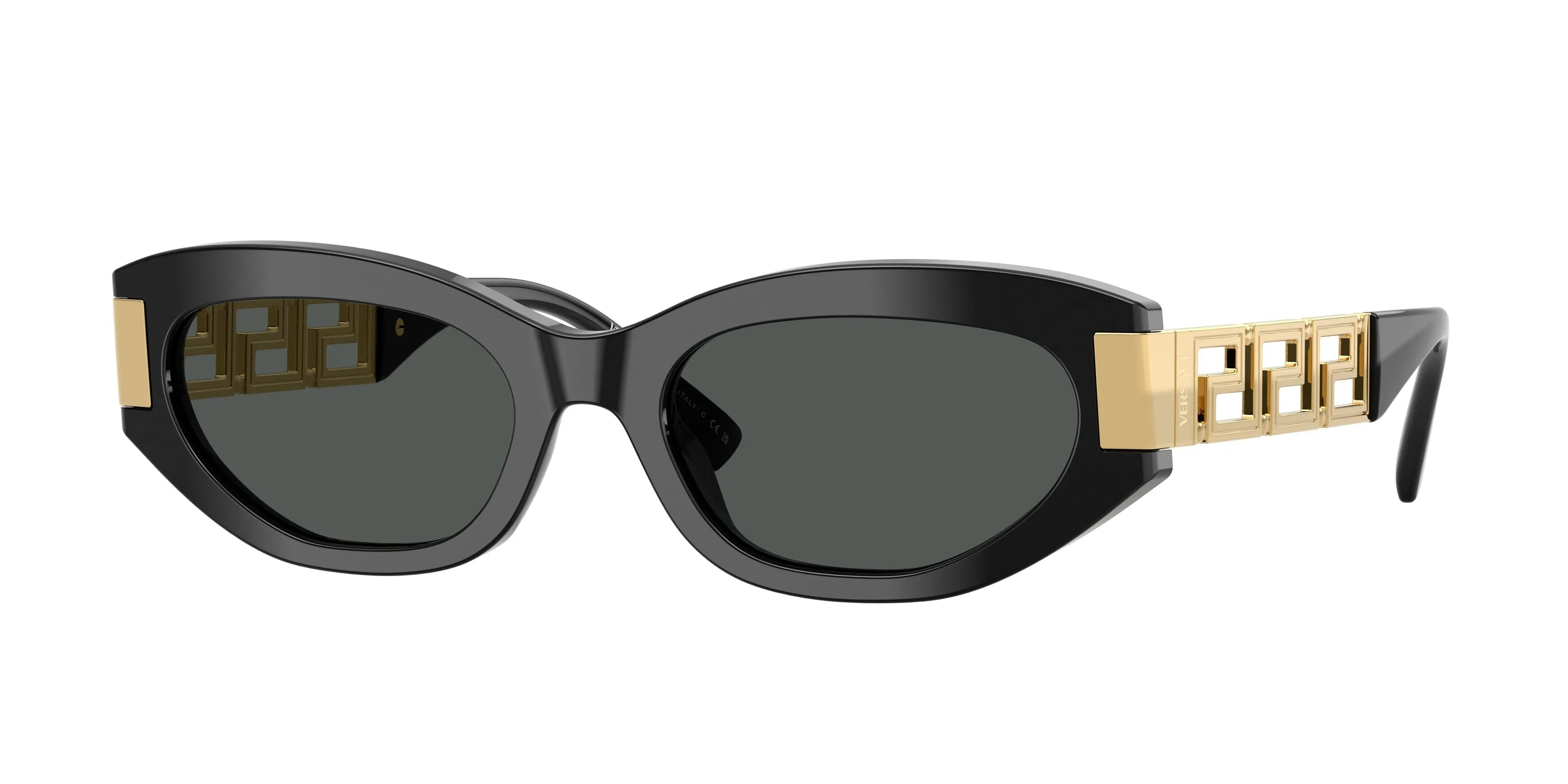 Versace VE4501 GB1/87 Occhiali da sole Acetato Nero Grigio Cat Eye Normale - immagine 1
