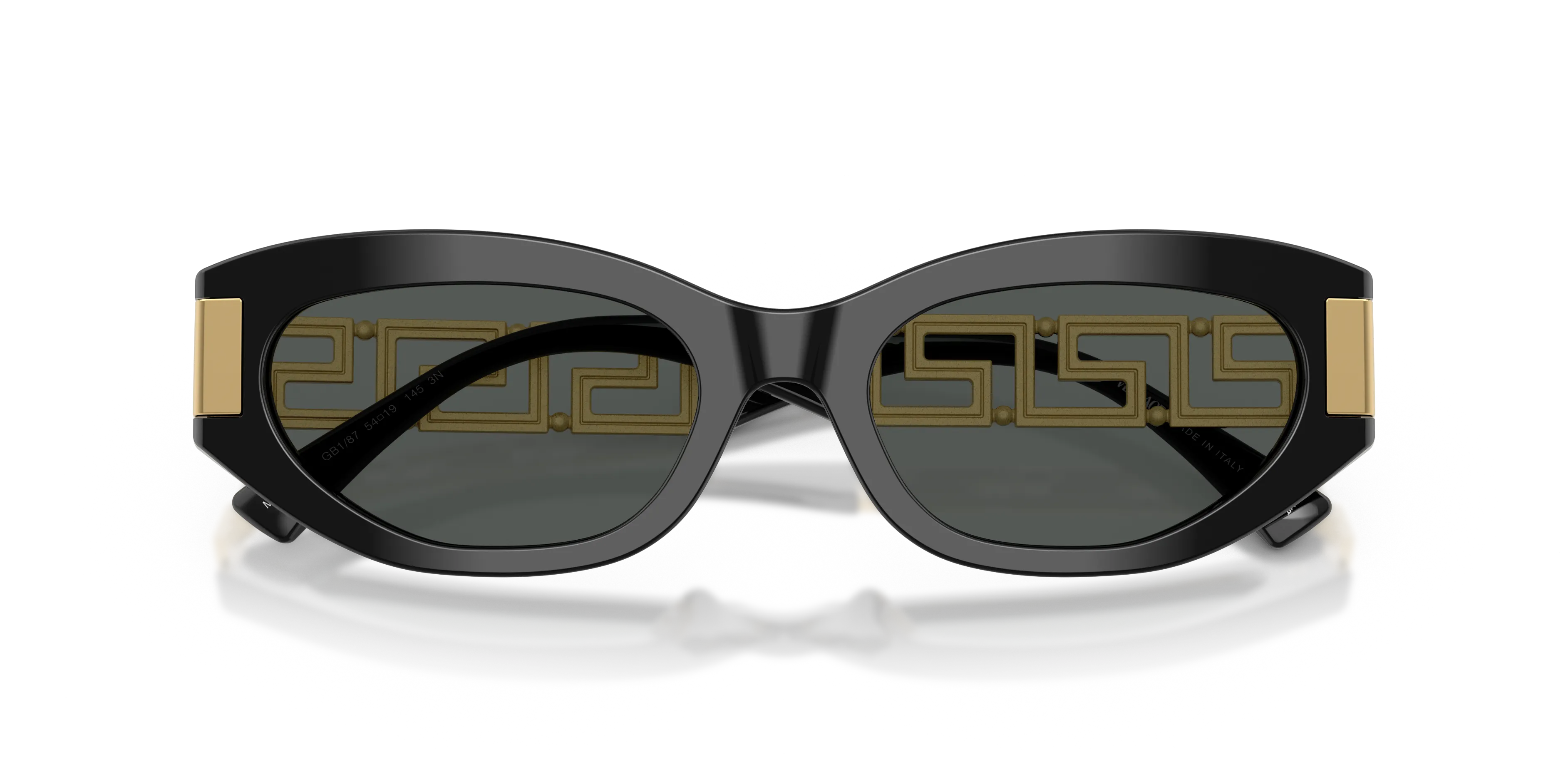Versace VE4501 GB1/87 Occhiali da sole Acetato Nero Grigio Cat Eye Normale - immagine 2