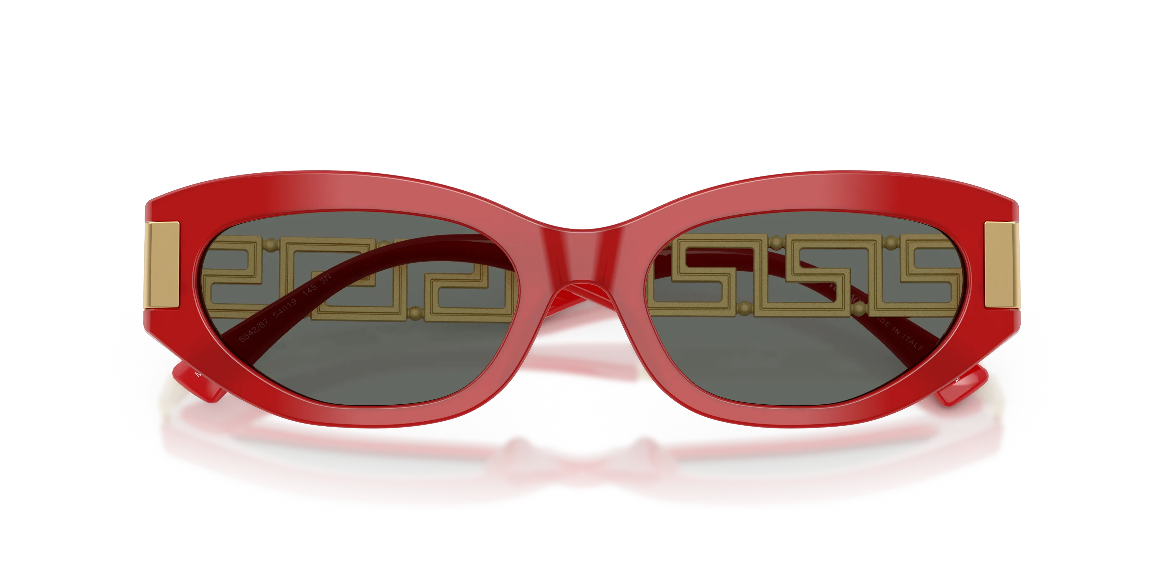 Versace VE4501 554287 Occhiali da sole Acetato Rosso Grigio Cat Eye Normale - immagine 2