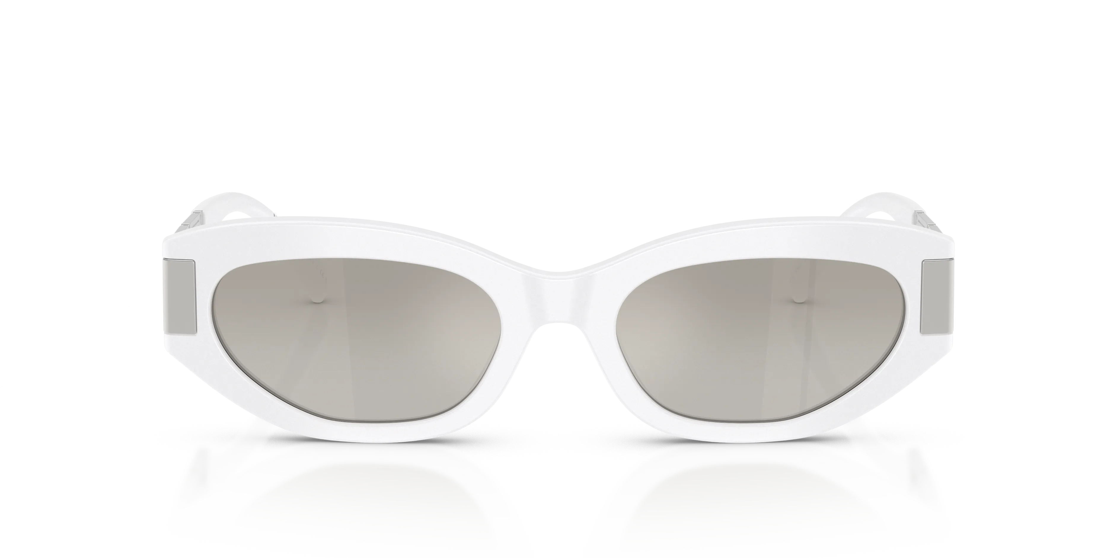 Versace VE4501 314/6V Occhiali da sole Acetato Bianco Grigio Cat Eye Normale Sfumato - immagine 3