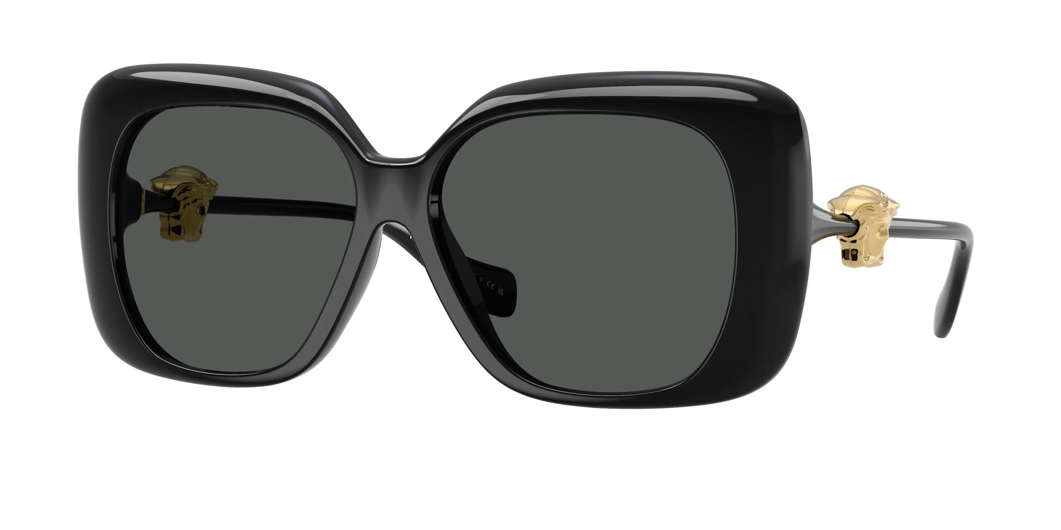 Versace VE4499U GB1/87 Occhiali da sole Iniettato Nero Grigio Squadrata Normale - immagine 1