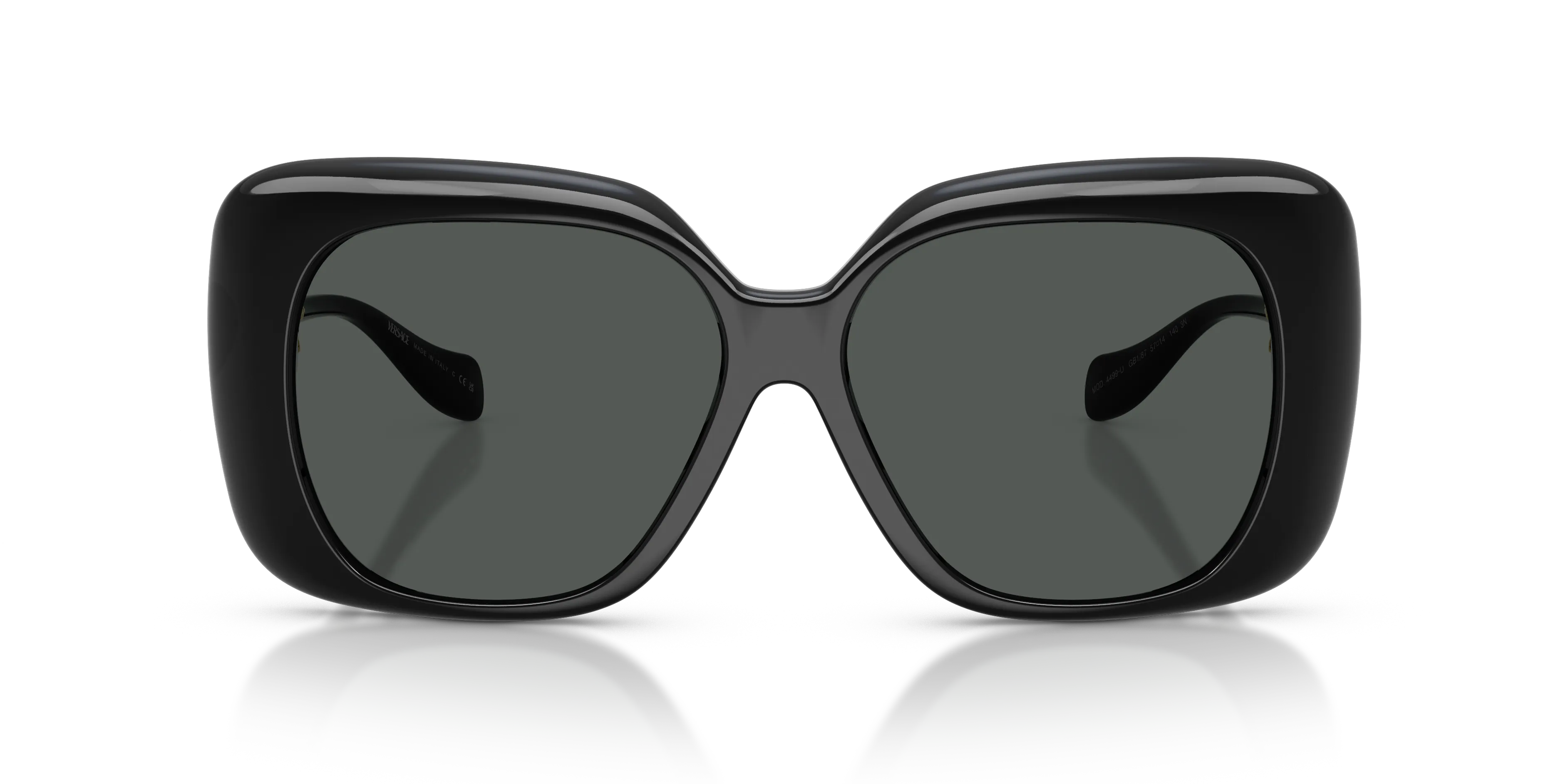 Versace VE4499U GB1/87 Occhiali da sole Iniettato Nero Grigio Squadrata Normale - immagine 3