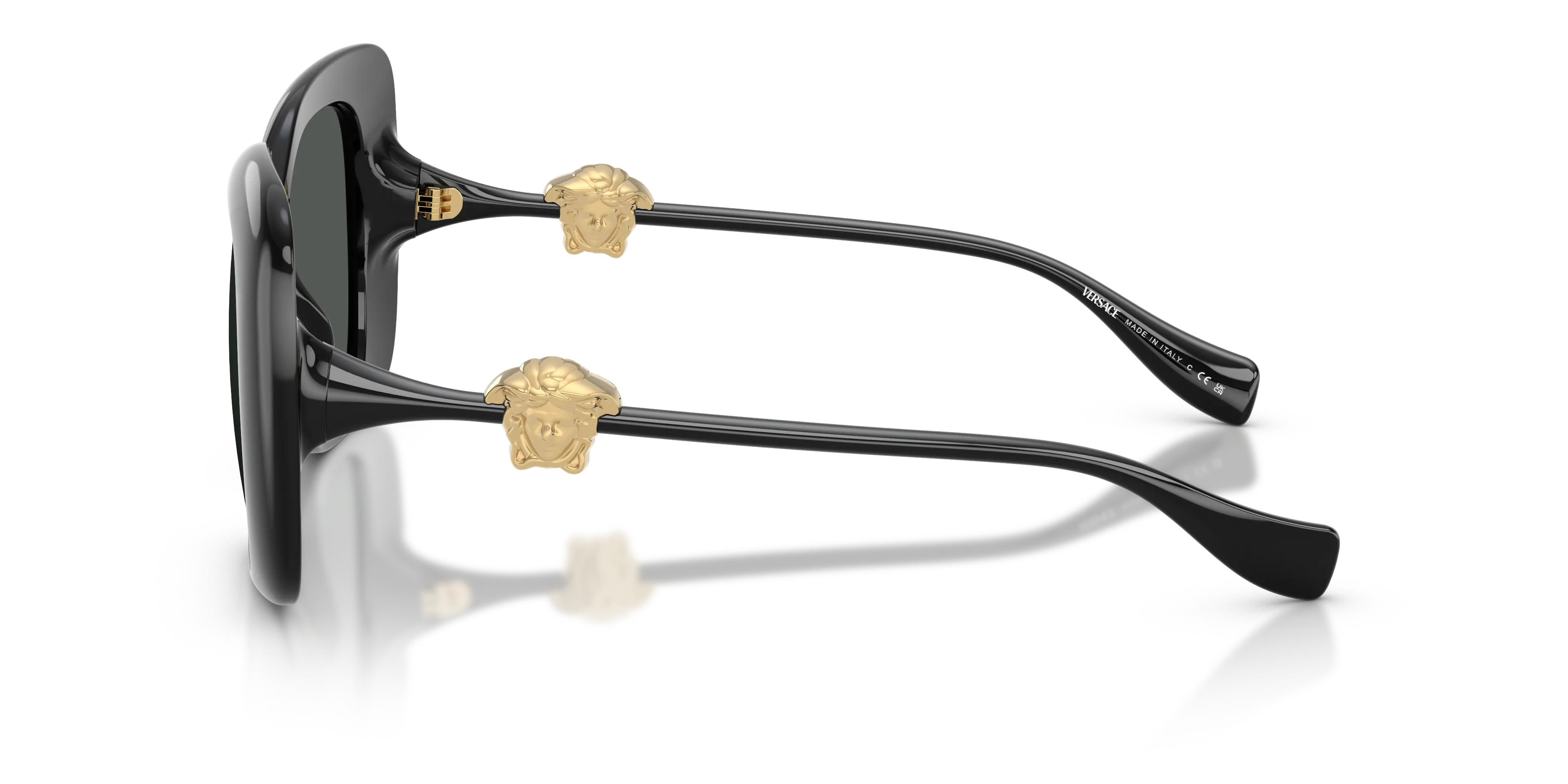 Versace VE4499U GB1/87 Occhiali da sole Iniettato Nero Grigio Squadrata Normale - immagine 4