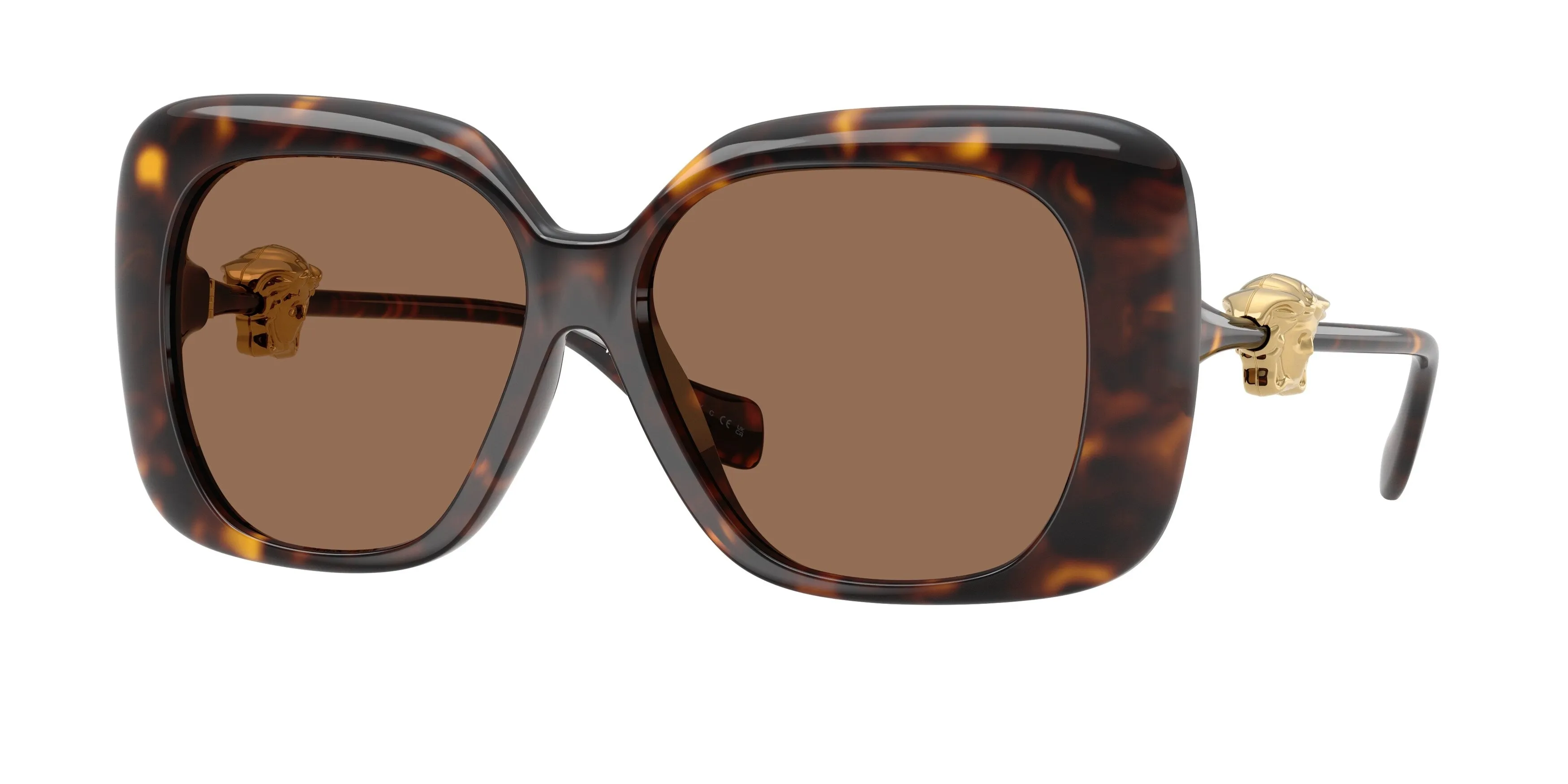 Versace VE4499U 108/73 Occhiali da sole Iniettato Tartaruga Marrone Squadrata Normale - immagine 1