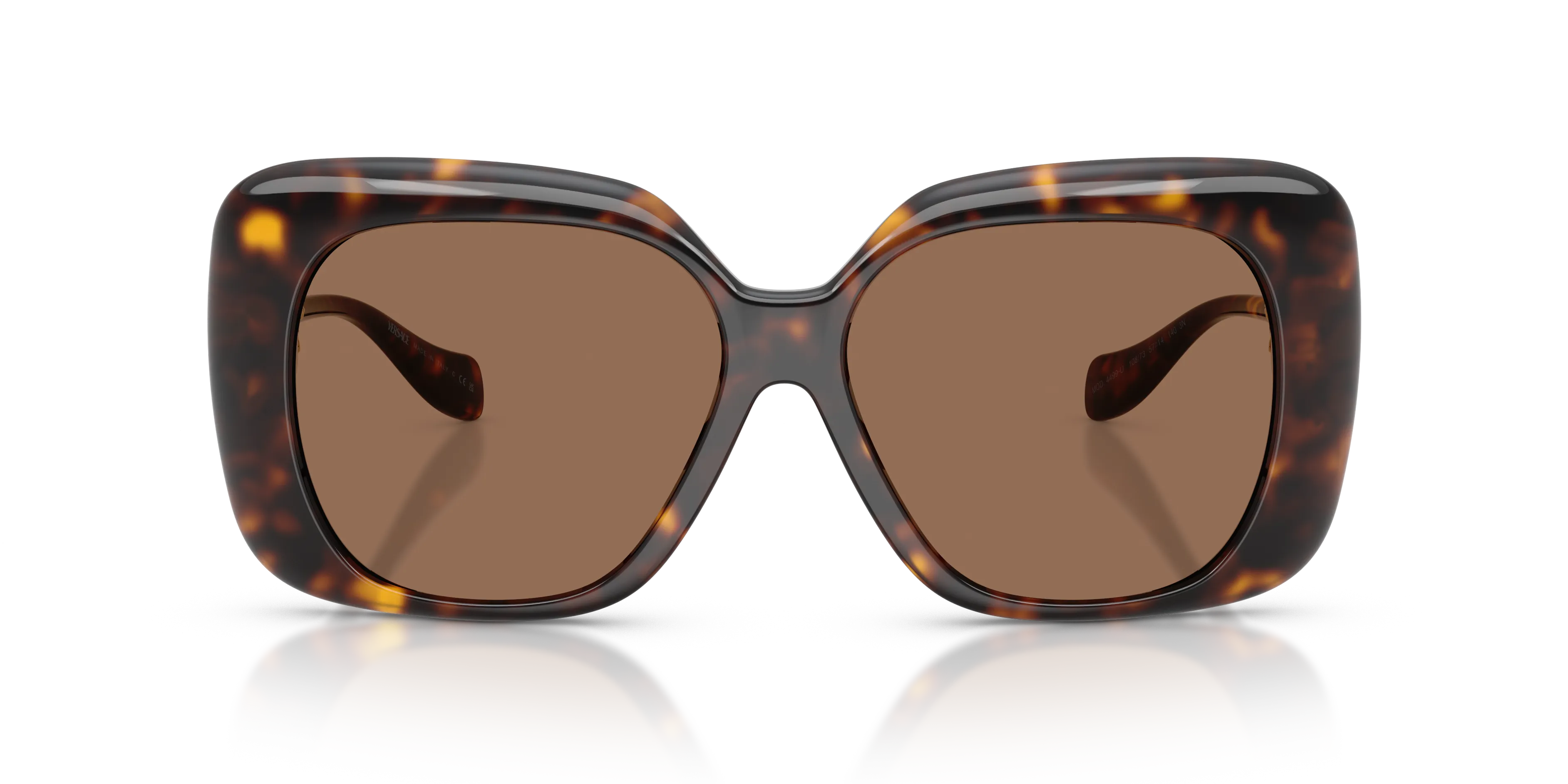 Versace VE4499U 108/73 Occhiali da sole Iniettato Tartaruga Marrone Squadrata Normale - immagine 3