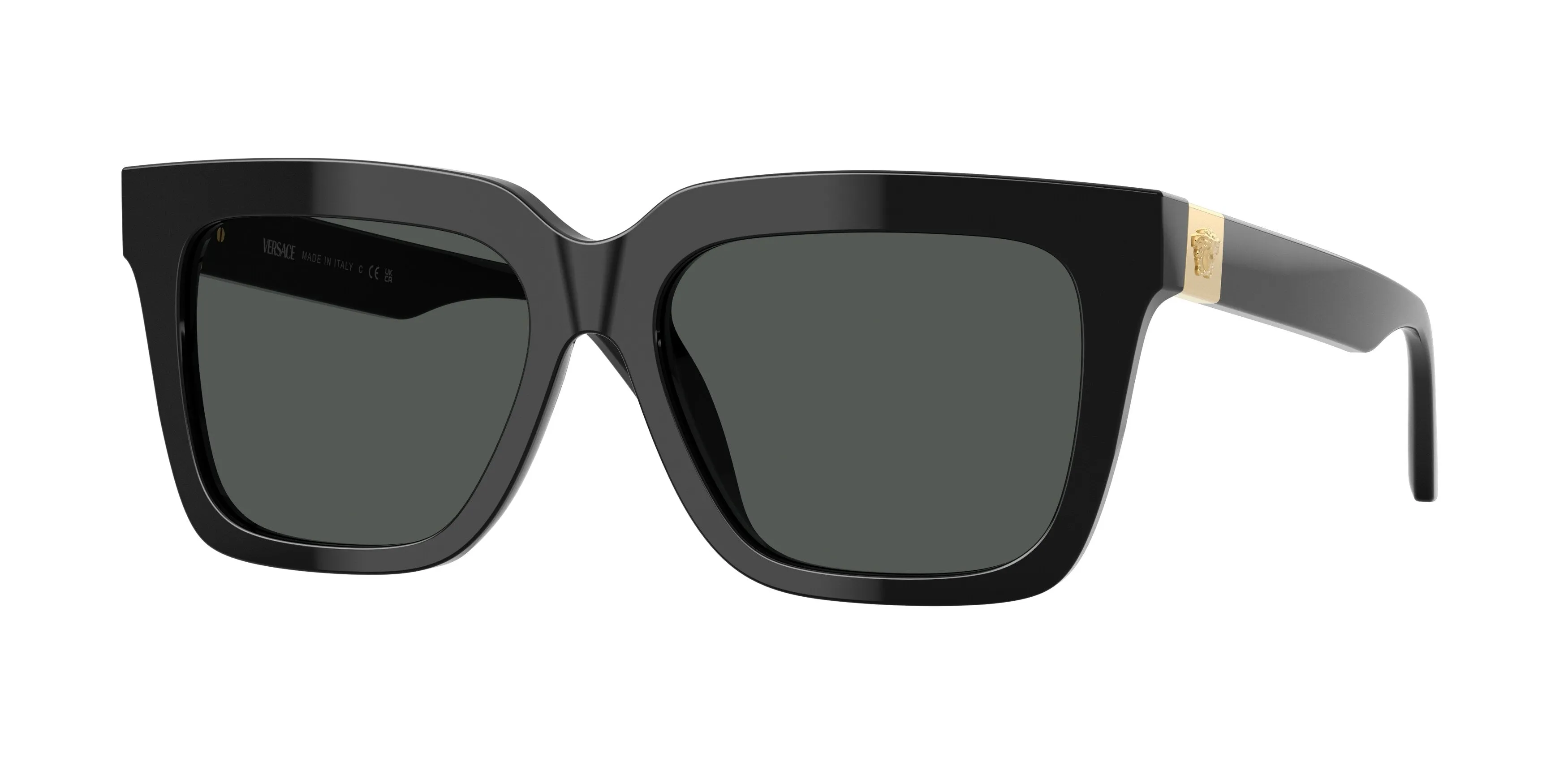 Versace VE4498 GB1/87 Occhiali da sole Acetato Nero Grigio Squadrata Normale - immagine 1