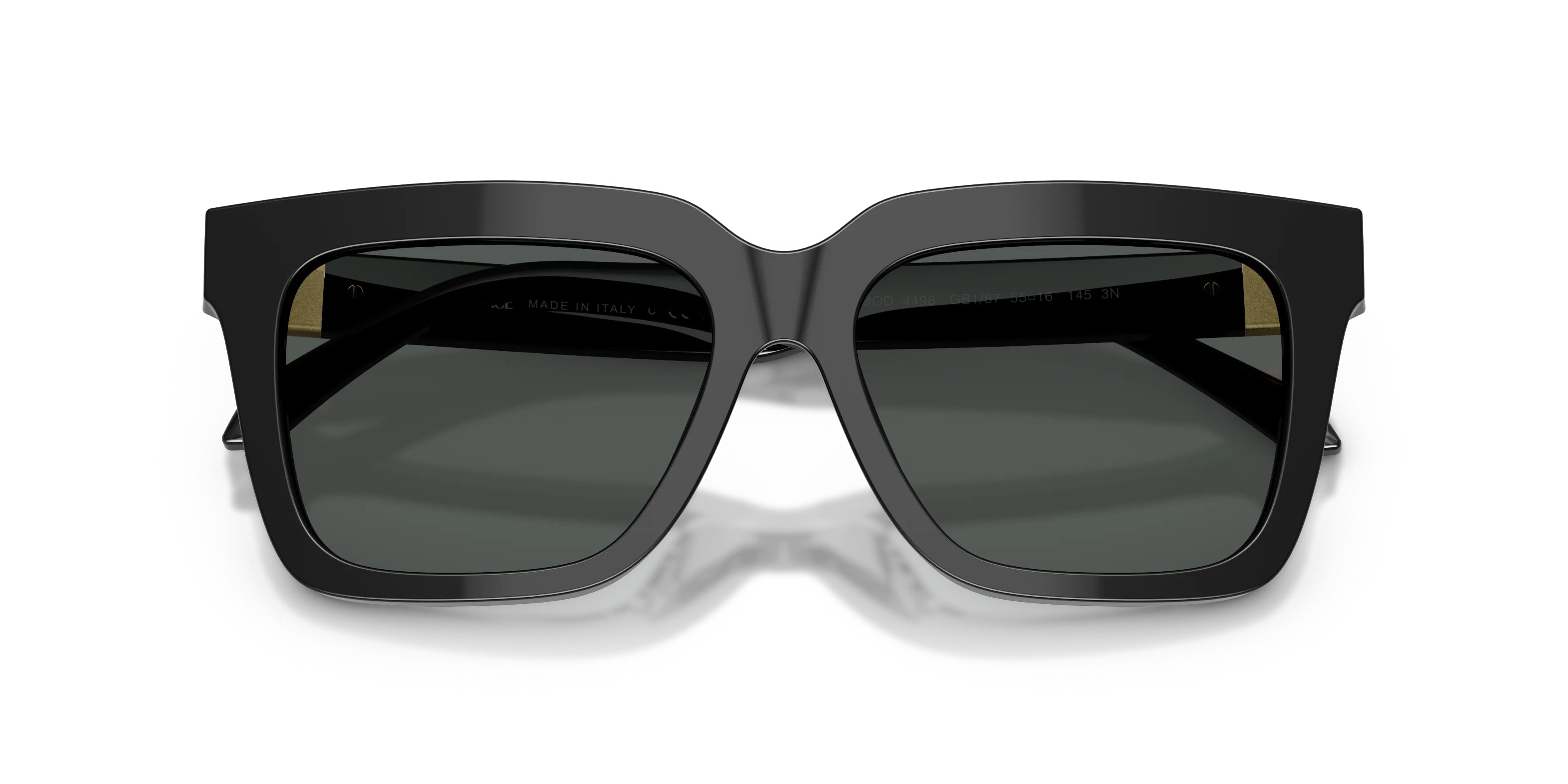 Versace VE4498 GB1/87 Occhiali da sole Acetato Nero Grigio Squadrata Normale - immagine 2