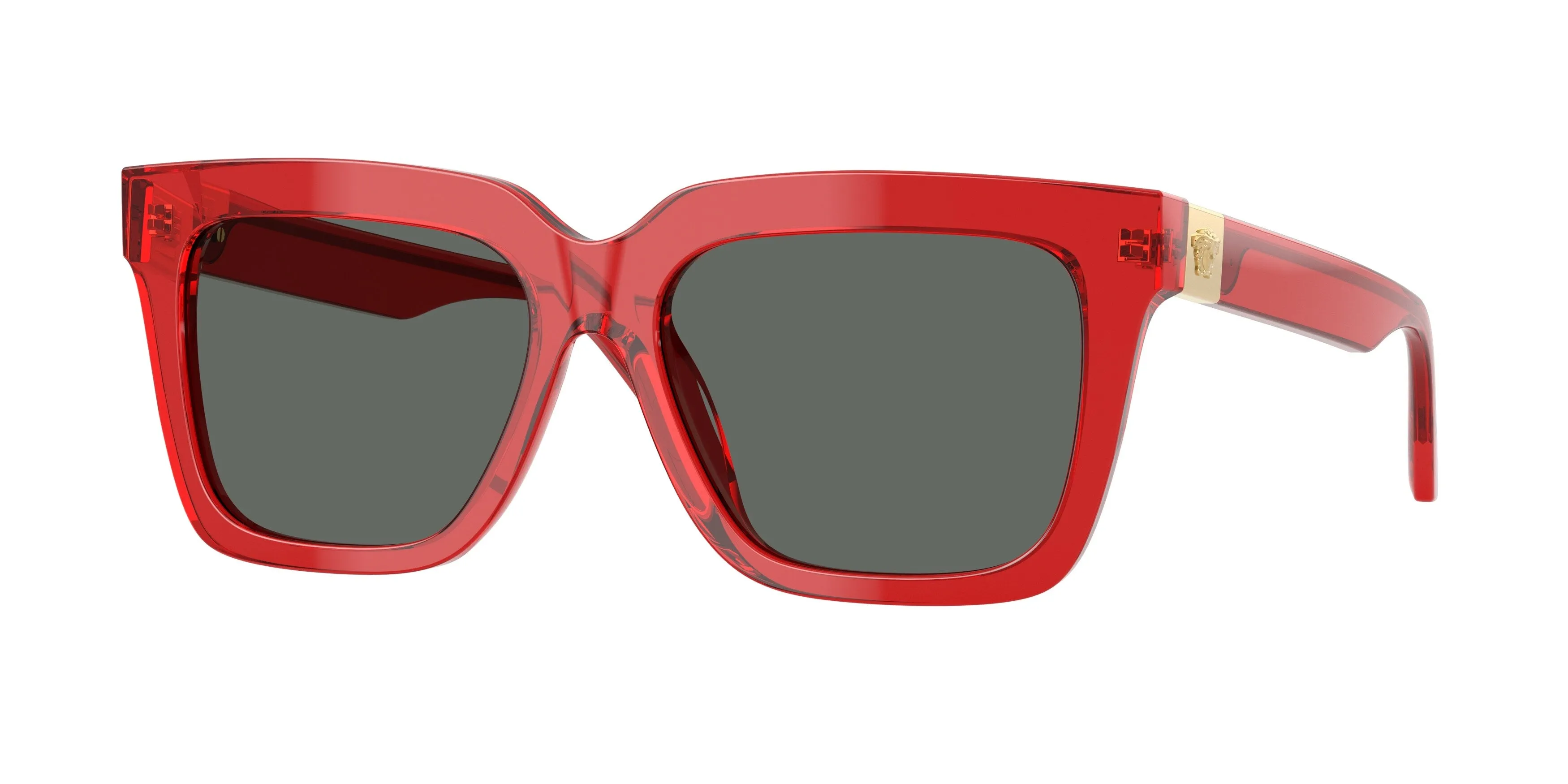 Versace VE4498 528087 Occhiali da sole Acetato Rosso Grigio Squadrata Normale - immagine 1