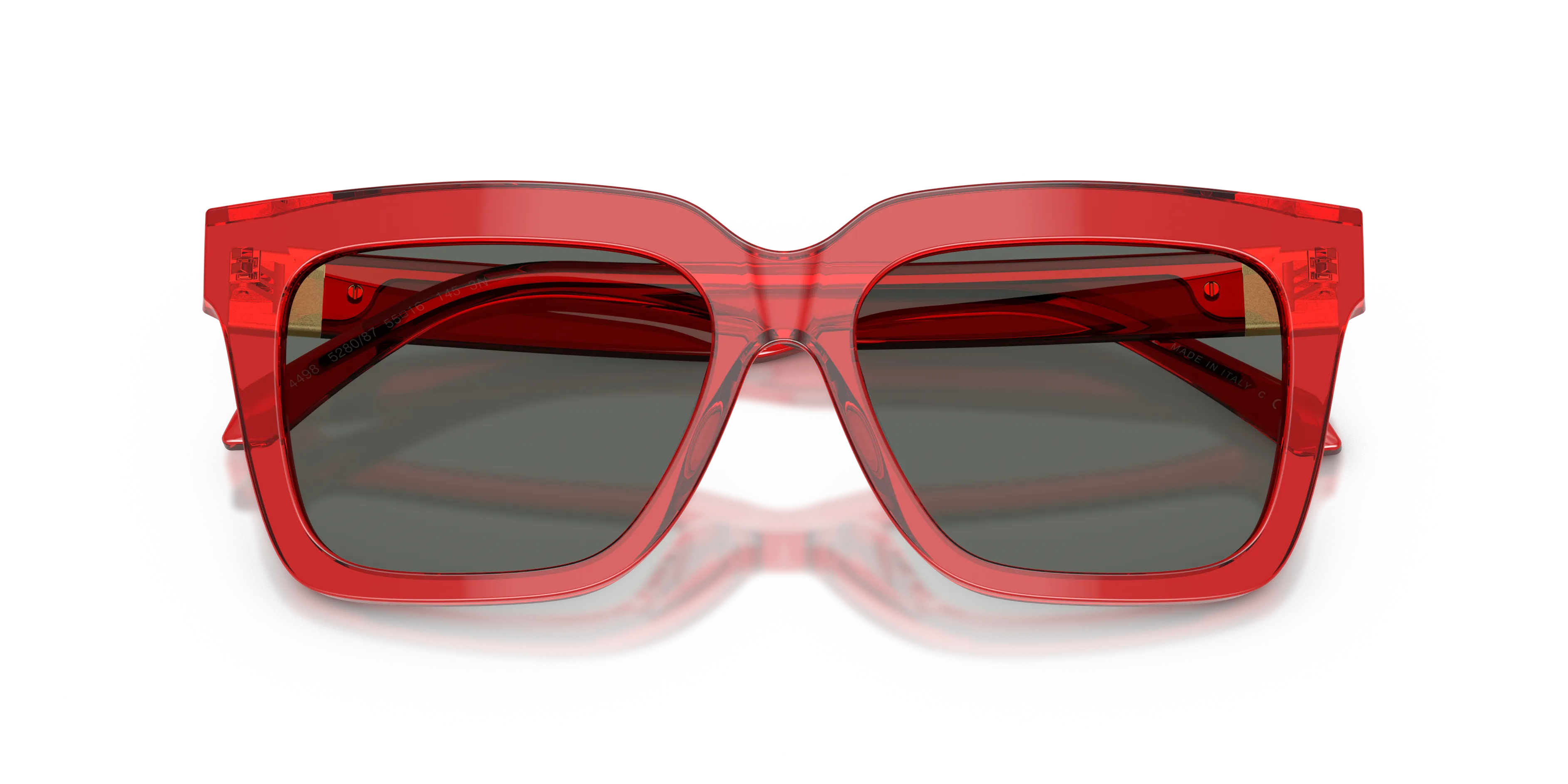 Versace VE4498 528087 Occhiali da sole Acetato Rosso Grigio Squadrata Normale - immagine 2