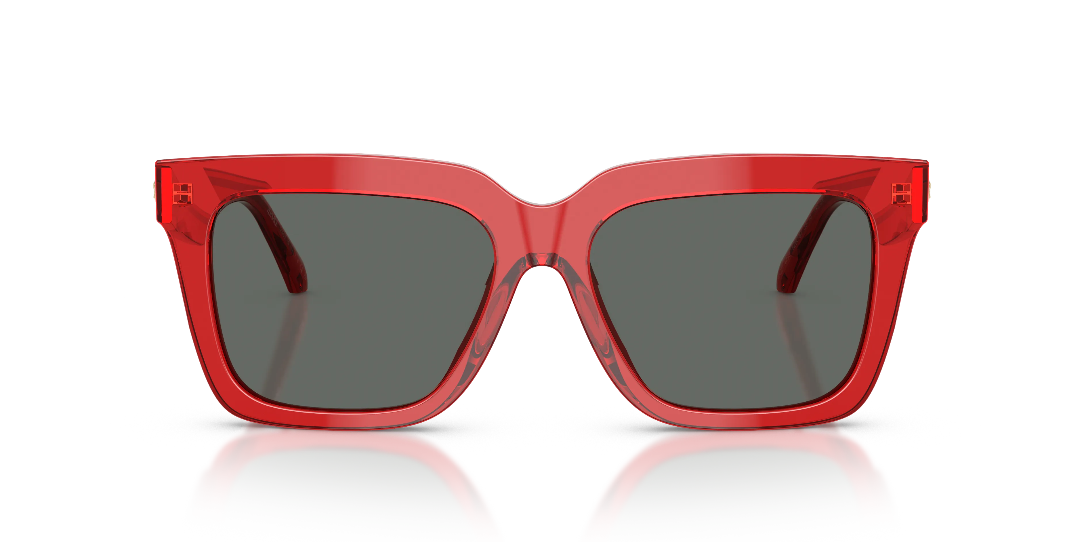 Versace VE4498 528087 Occhiali da sole Acetato Rosso Grigio Squadrata Normale - immagine 3