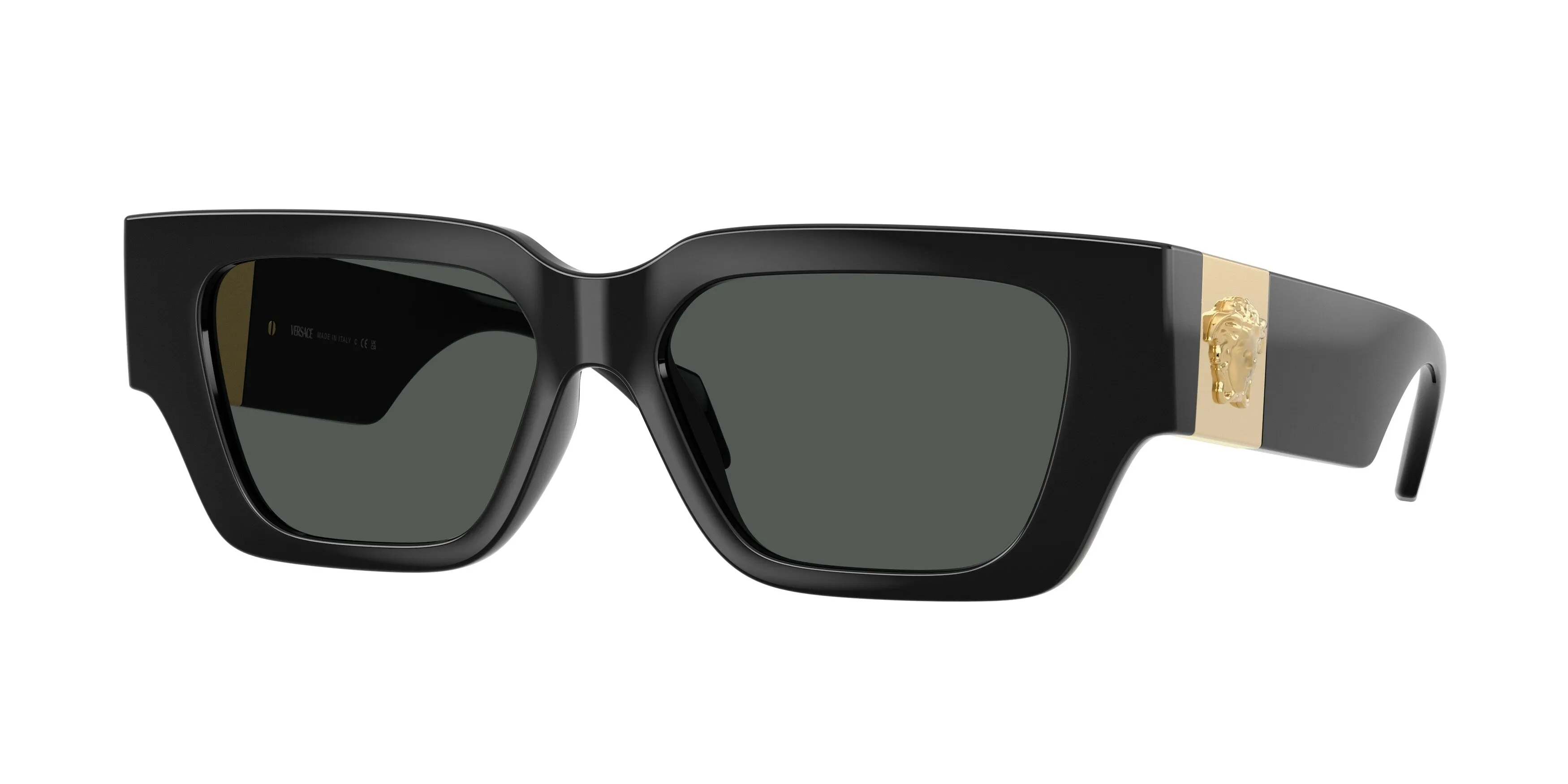 Versace VE4497U GB1/87 Occhiali da sole Iniettato Nero Grigio Squadrata Normale - immagine 1