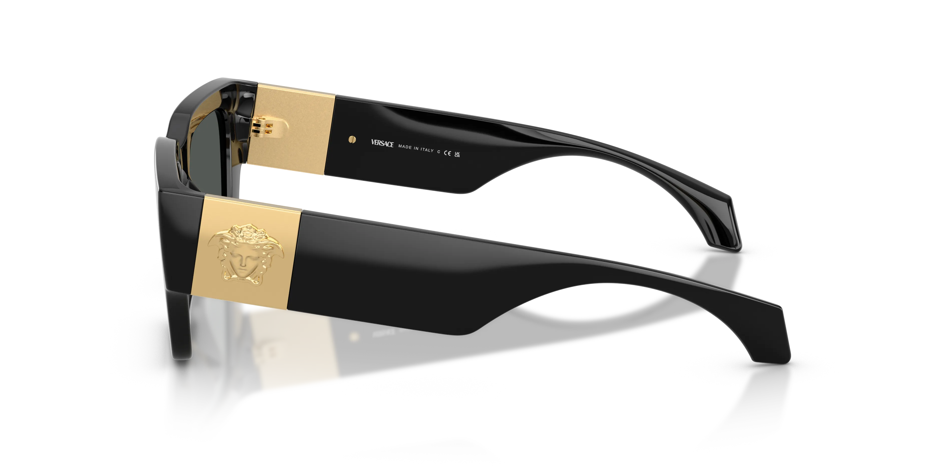 Versace VE4497U GB1/87 Occhiali da sole Iniettato Nero Grigio Squadrata Normale - immagine 4