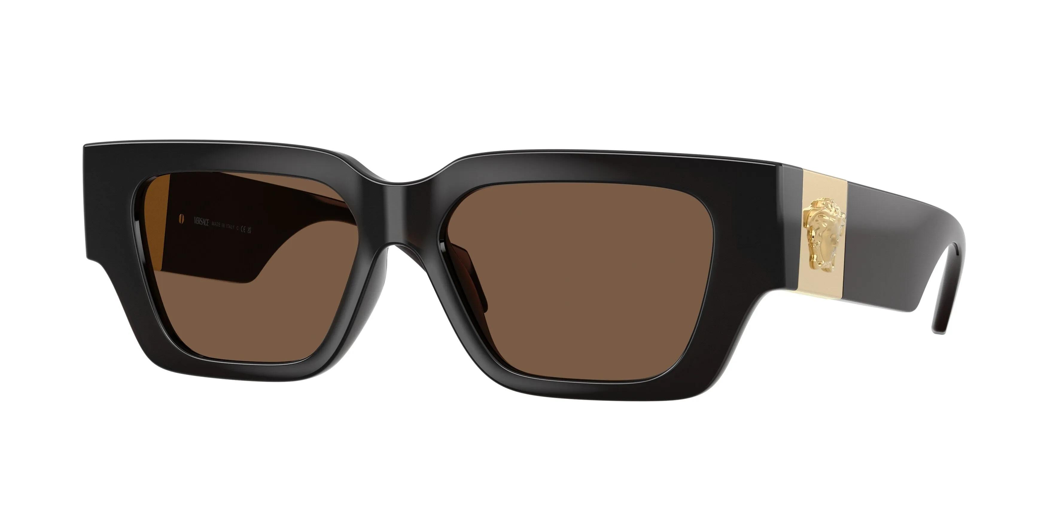 Versace VE4497U 554373 Occhiali da sole Iniettato Marrone Marrone Squadrata Normale - immagine 1