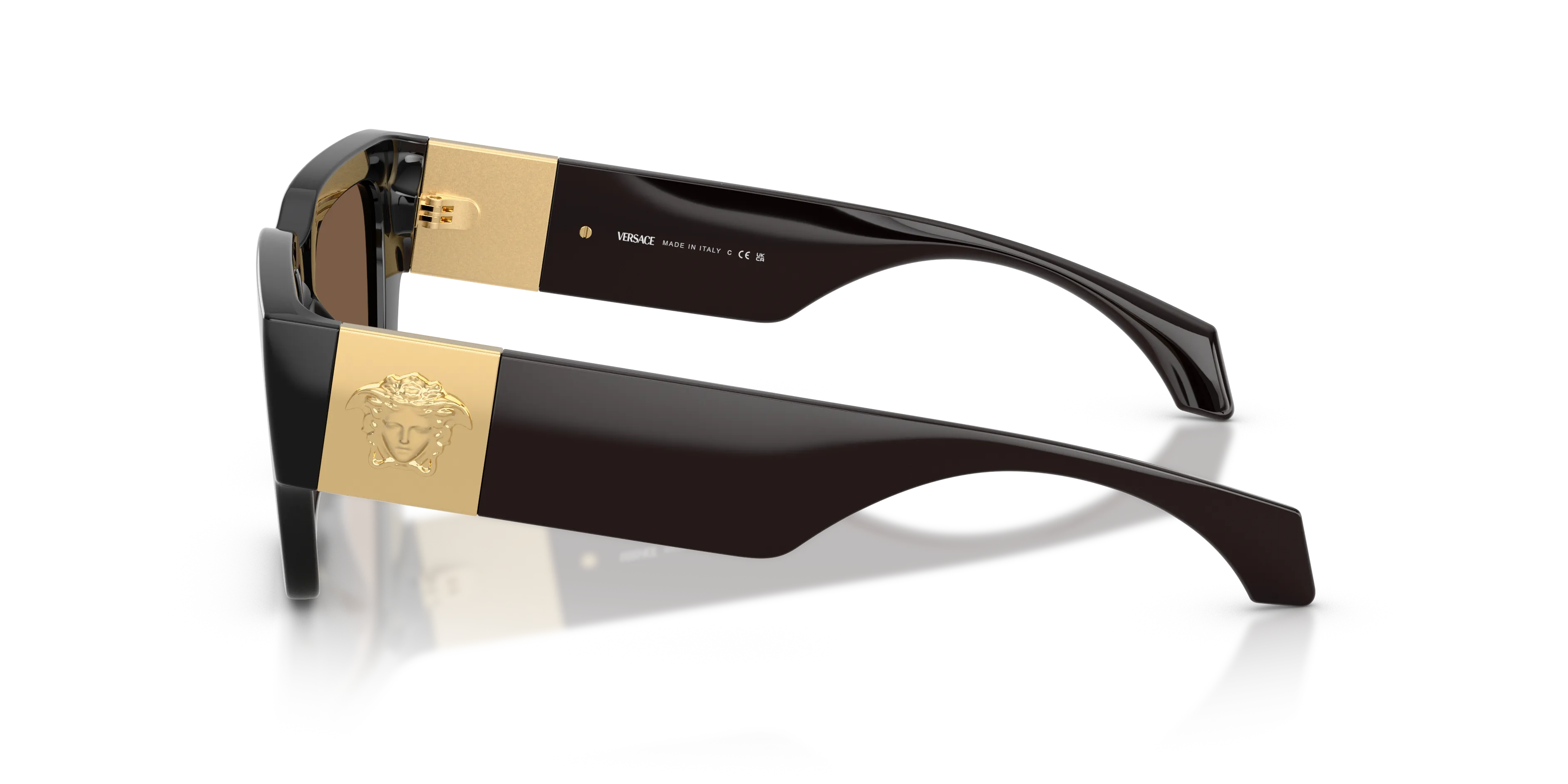 Versace VE4497U 554373 Occhiali da sole Iniettato Marrone Marrone Squadrata Normale - immagine 4