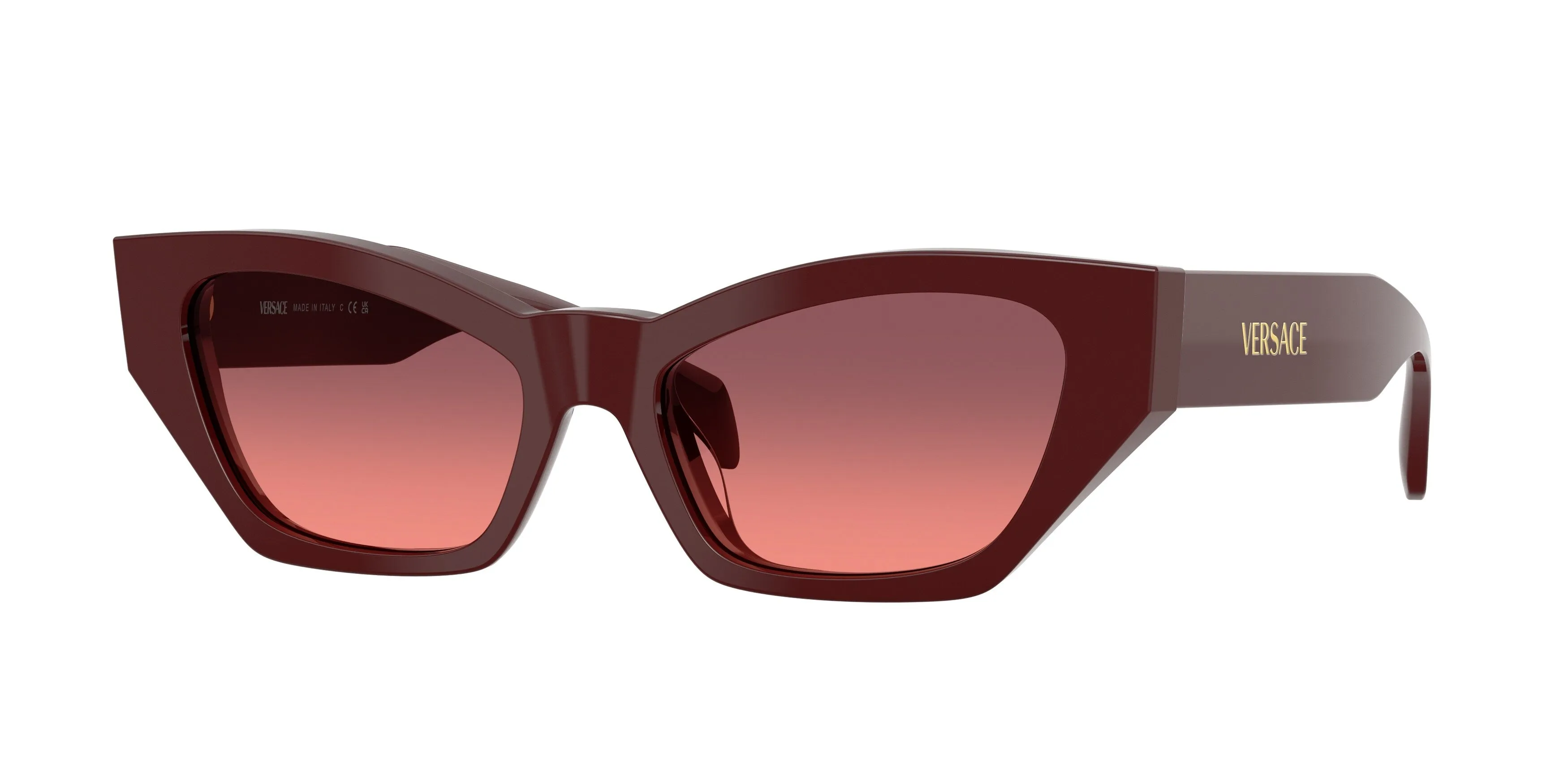 Versace VE4488U 551520 Occhiali da sole Acetato Rosso Rosa Cat Eye Normale Sfumato - immagine 1