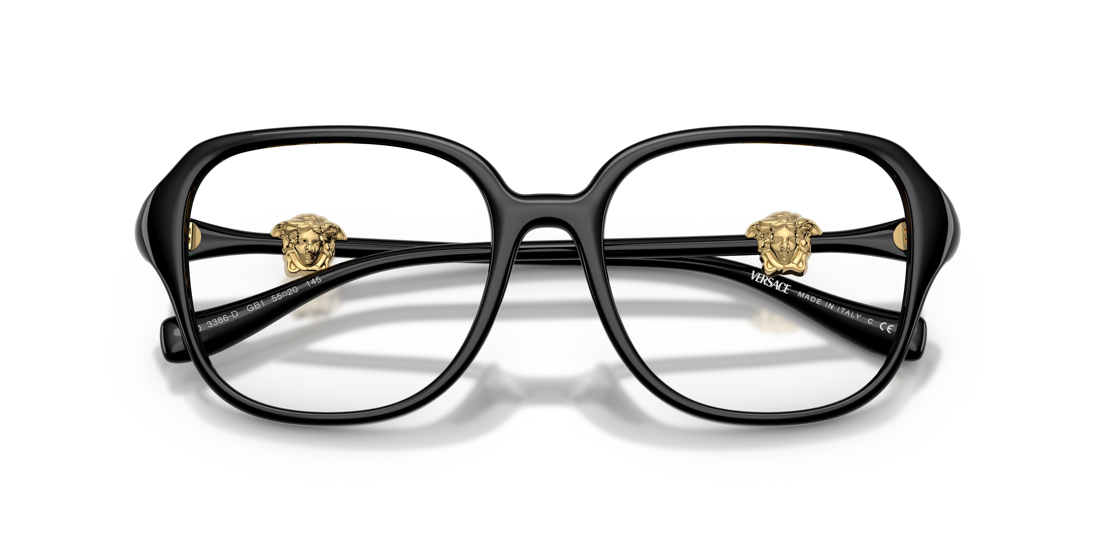 Versace VE3386D GB1 Montature da vista Iniettato Nero Squadrata Normale - immagine 2